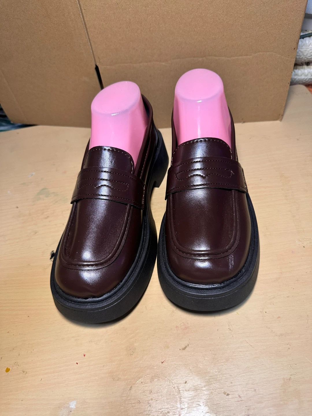 Women's Brown Platform Loafers - photo 2