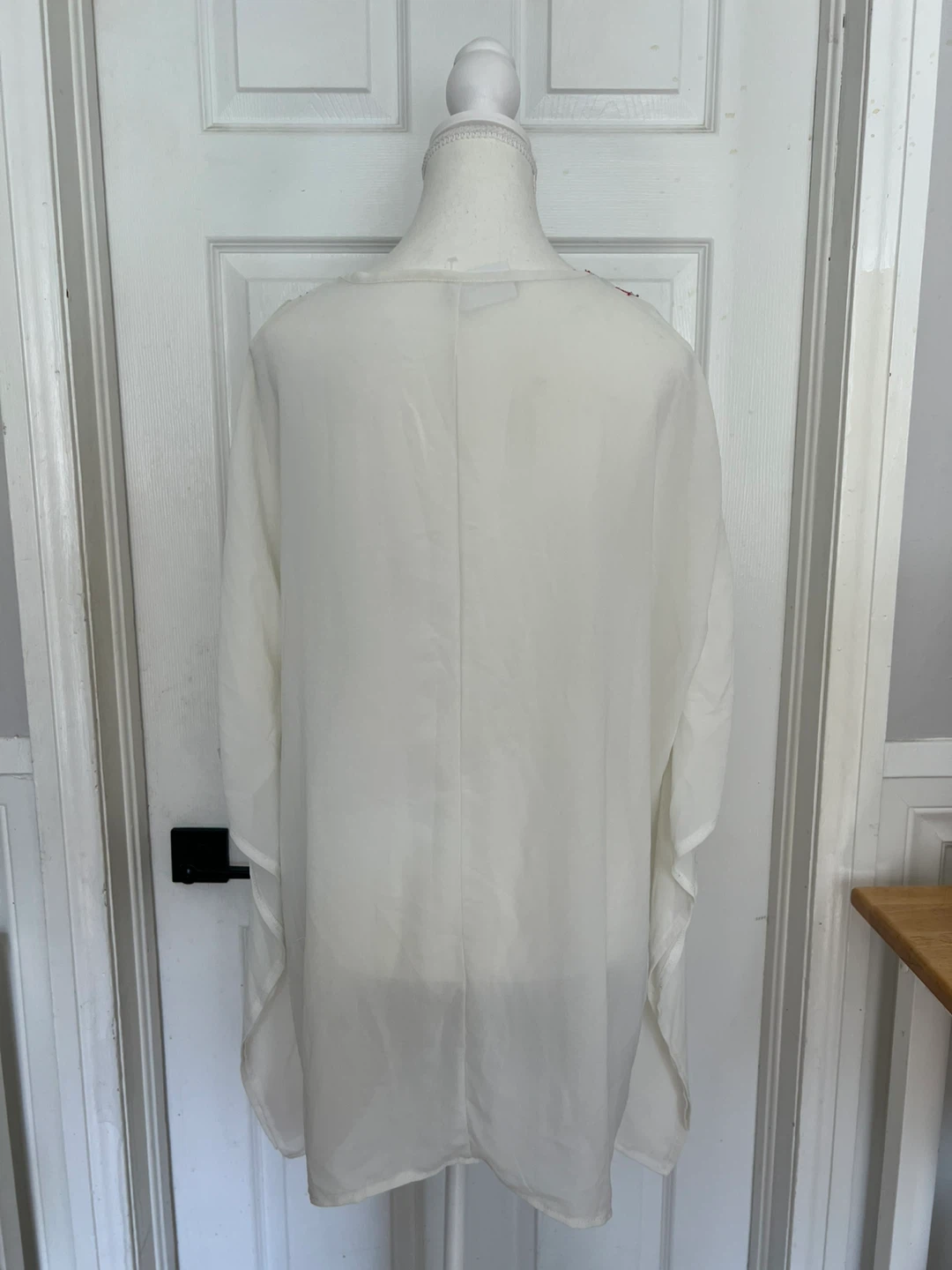 White embroidered kaftan cover-up - photo 2