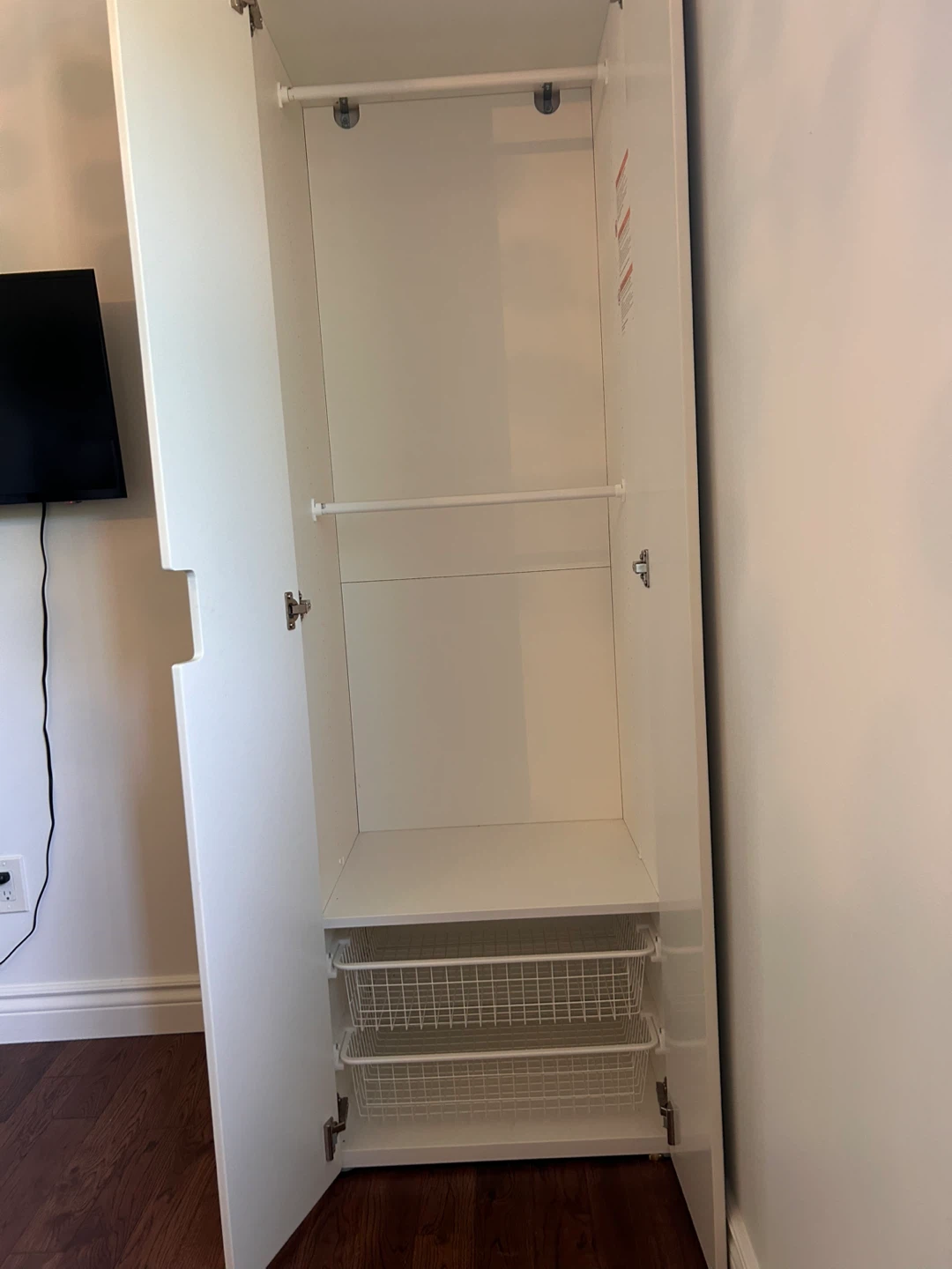 White Double Door Kids room warderobe - photo 2