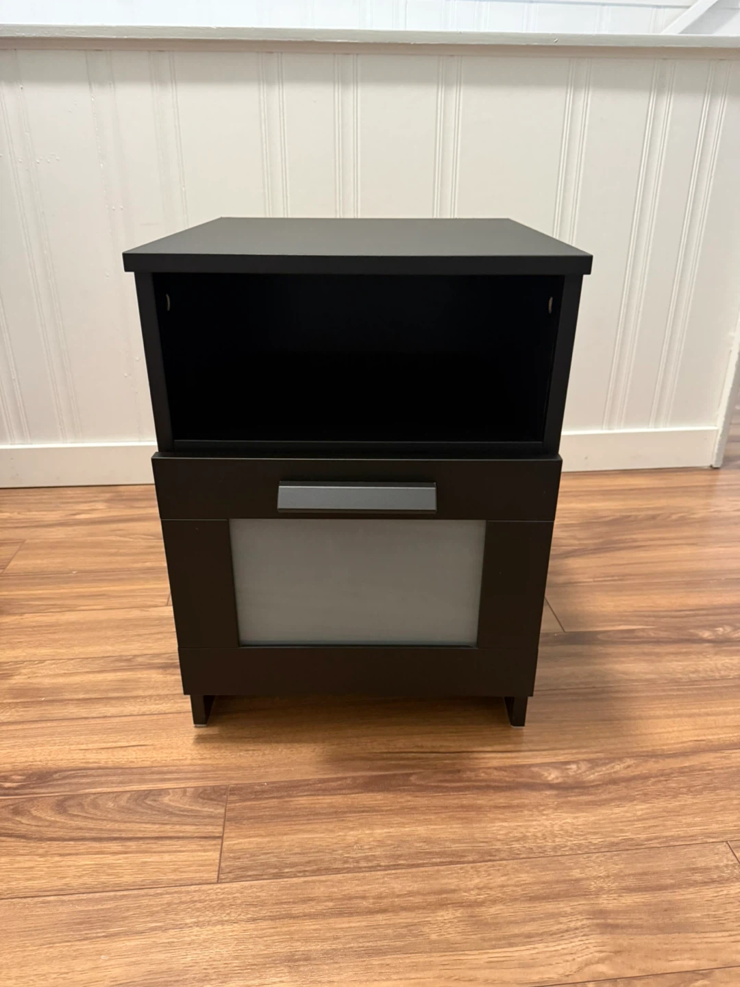IKEA Brimnes Black Nightstand with Drawer