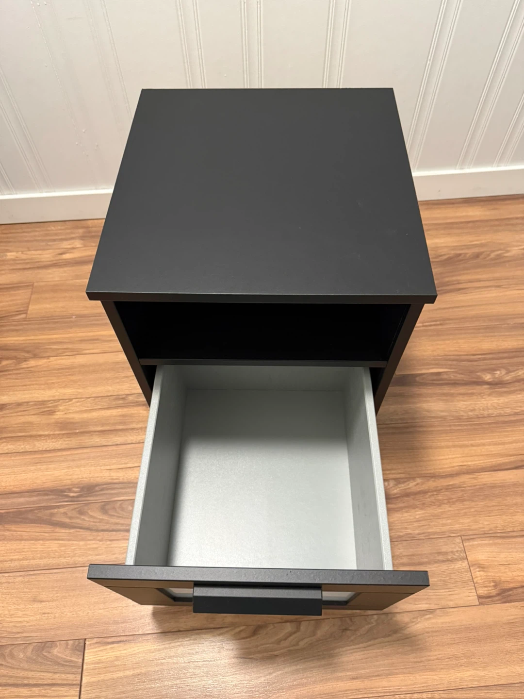 IKEA Brimnes Black Nightstand with Drawer - photo 3