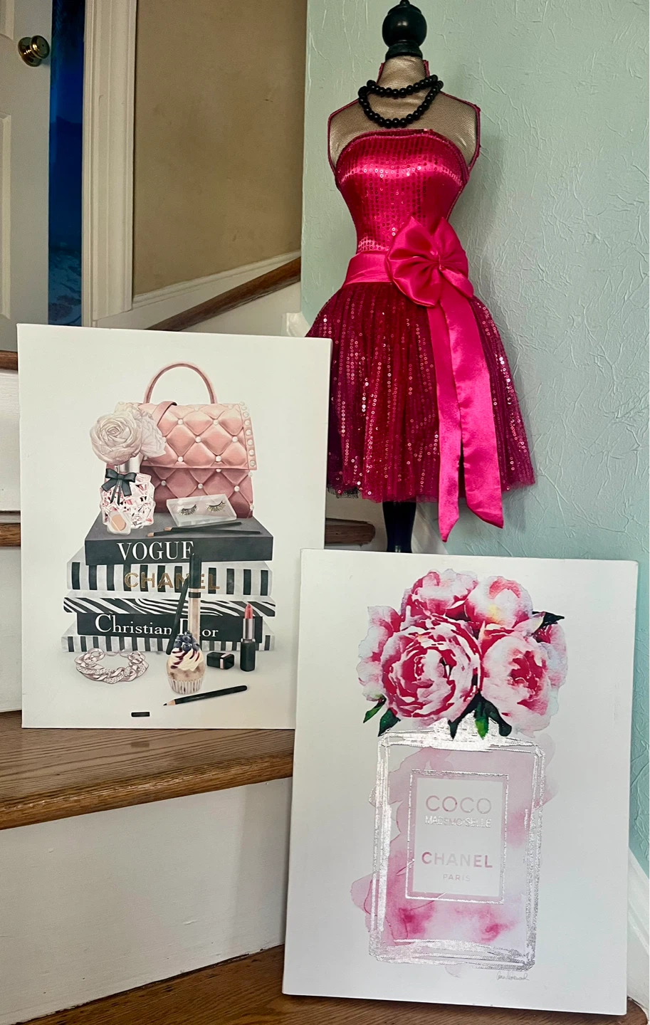 LOVELY CANVAS HOME DECOR $10 EACH  MANNEQUIN$20