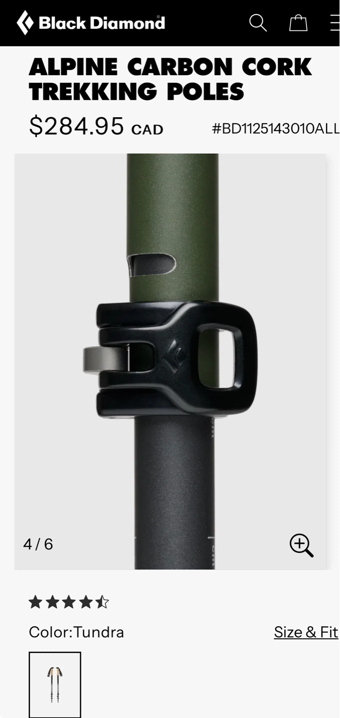 Black Diamond Alpine Carbon Cork Trekking Poles – Carbon Fiber - photo 3