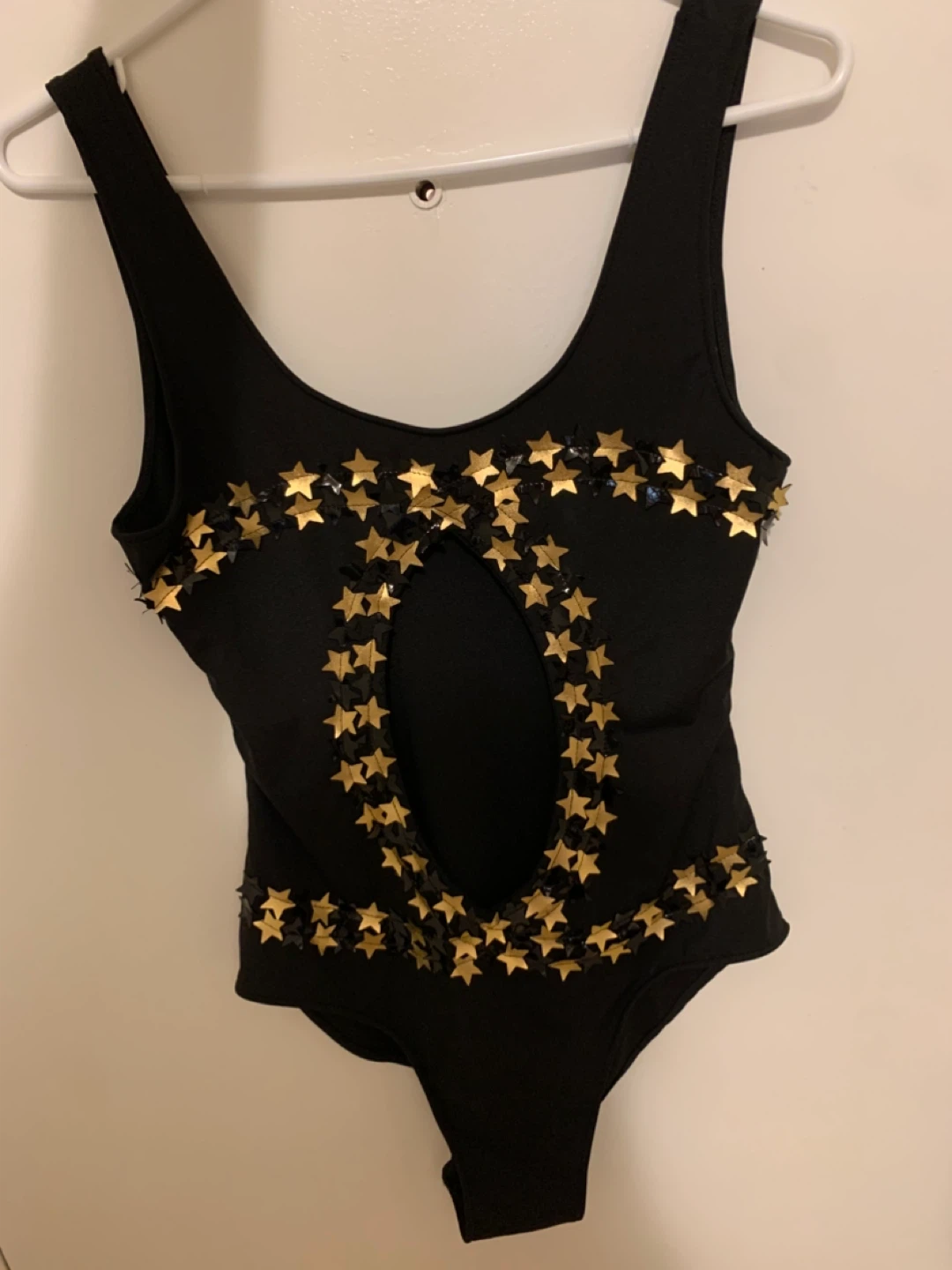 Chanel Black Swimsuit Size 38 with Star Embellishments - photo 4