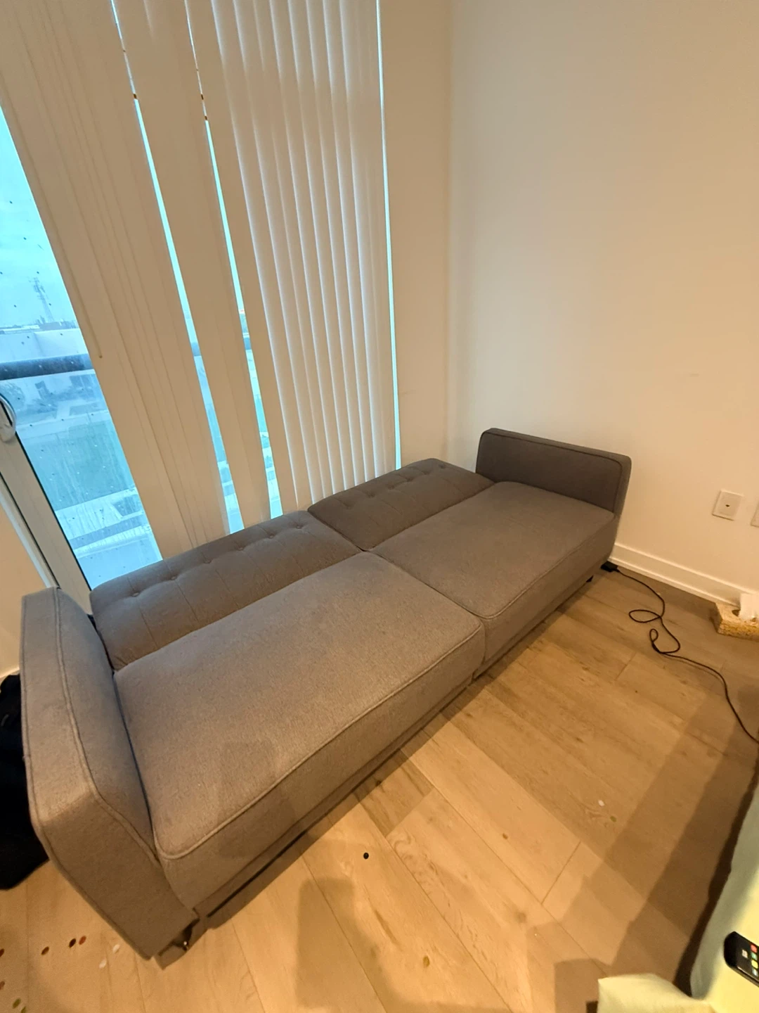 Grey Fabric Sofa Bed - photo 2