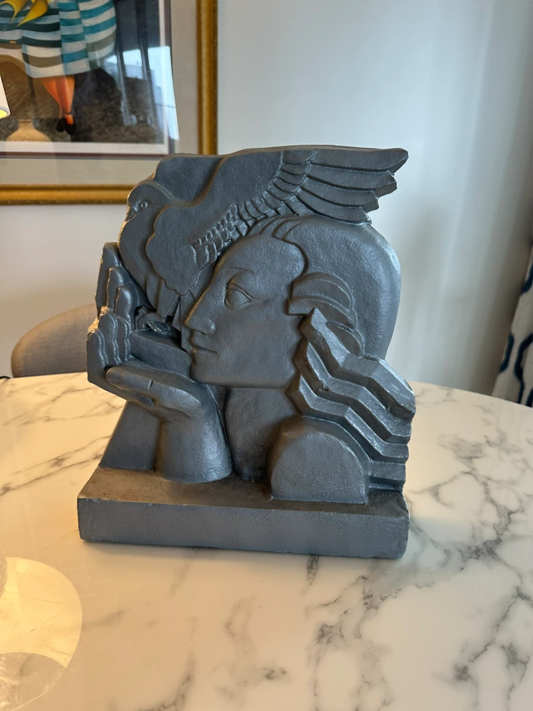 Gray Art Deco Style Sculpture