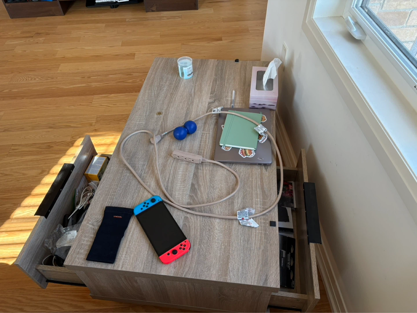 Wooden Coffee Table with Storage