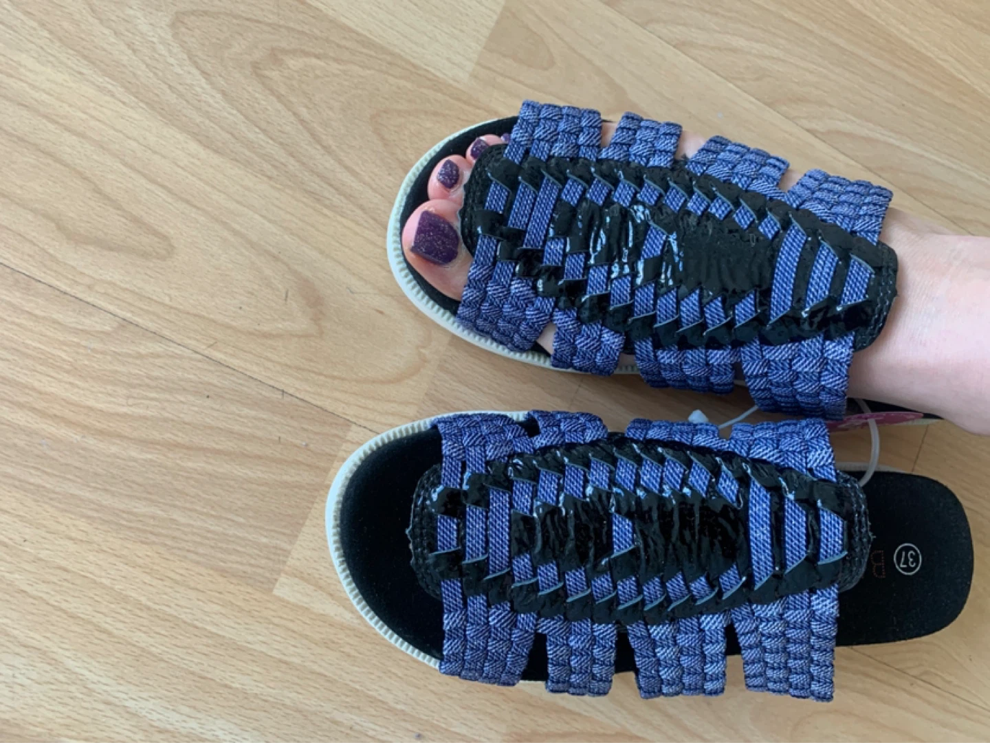 Bernie Mev. Women's Woven Slides - Blue Size 37 - photo 4