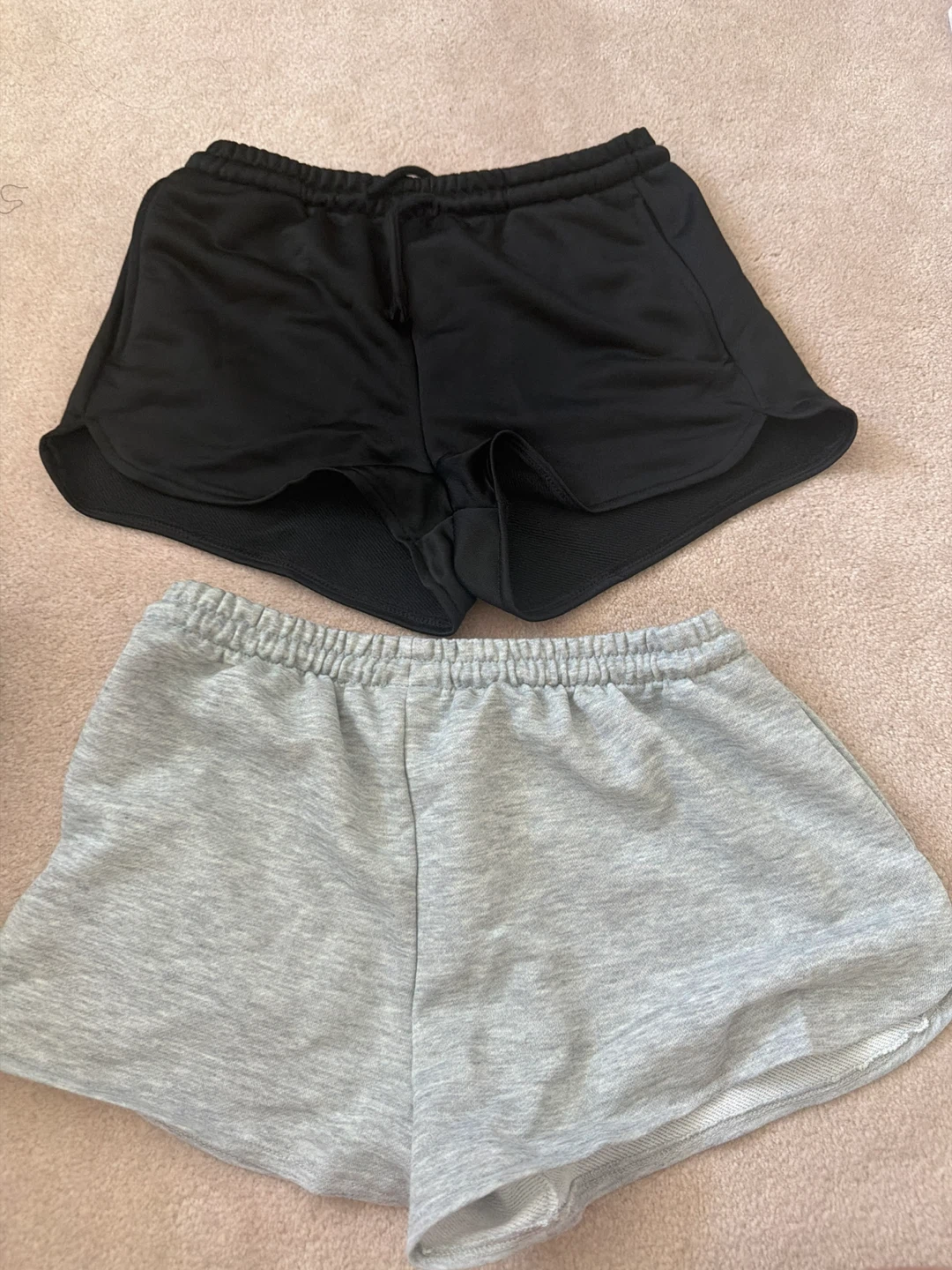 Pair of black and grey sweat shorts - photo 2