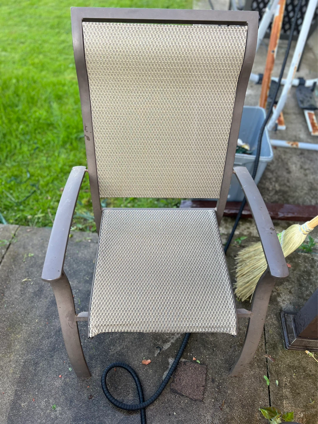 Patio Chairs and Glass Table Set