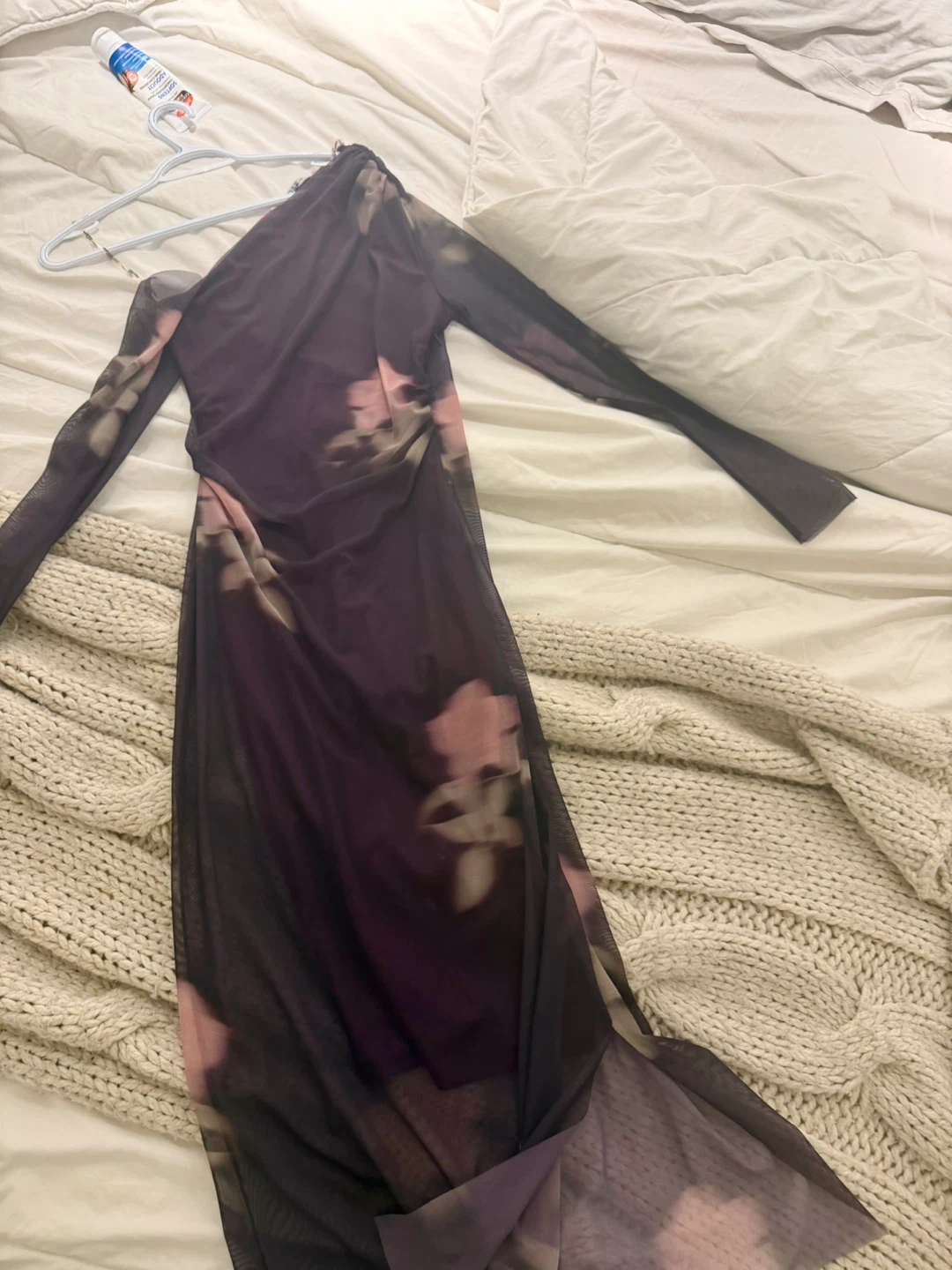 Women's One-Shoulder Mesh Dress - photo 2