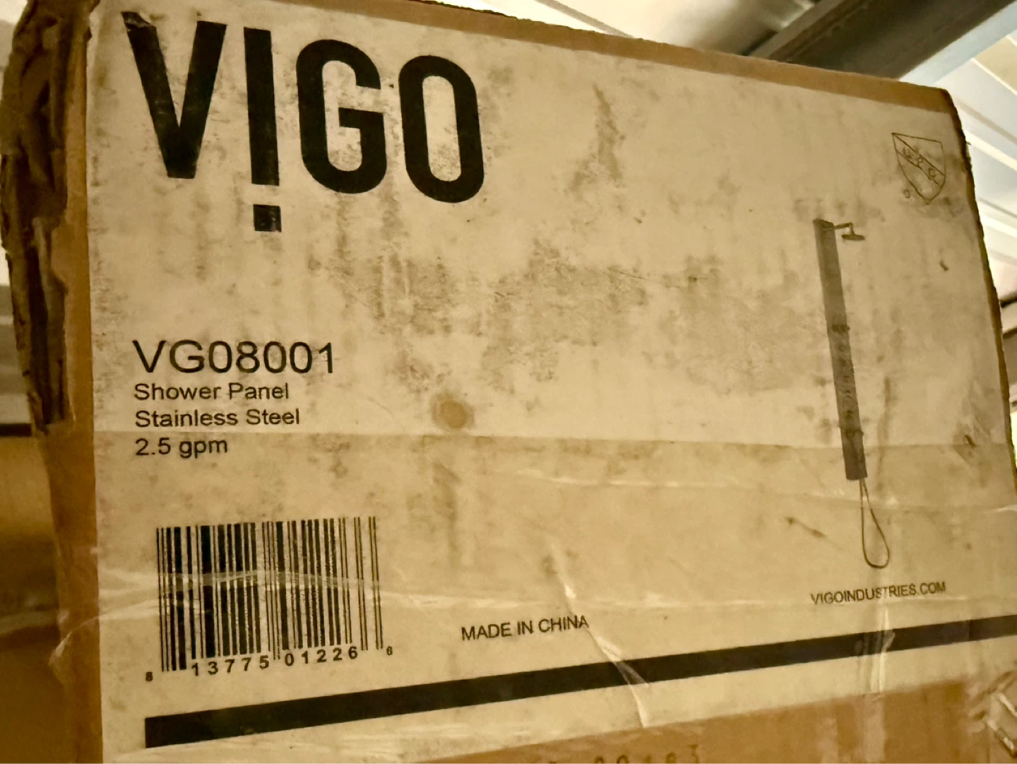 VIGO VG08001 Shower Panel Stainless Steel