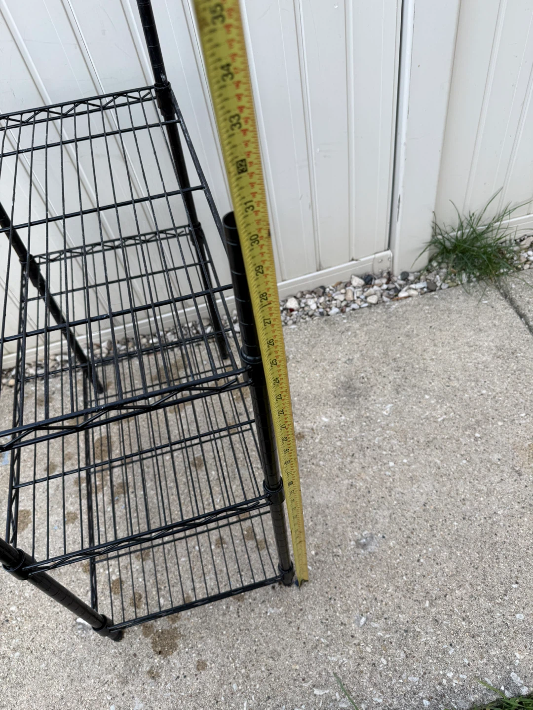 Black 3-Tier Wire Shelving Unit - photo 5