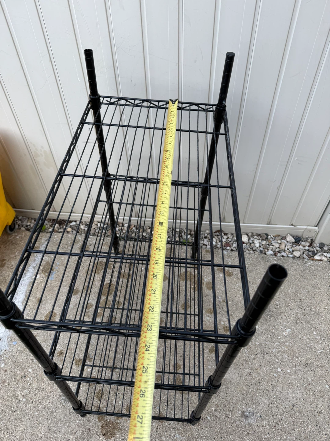 Black 3-Tier Wire Shelving Unit - photo 4
