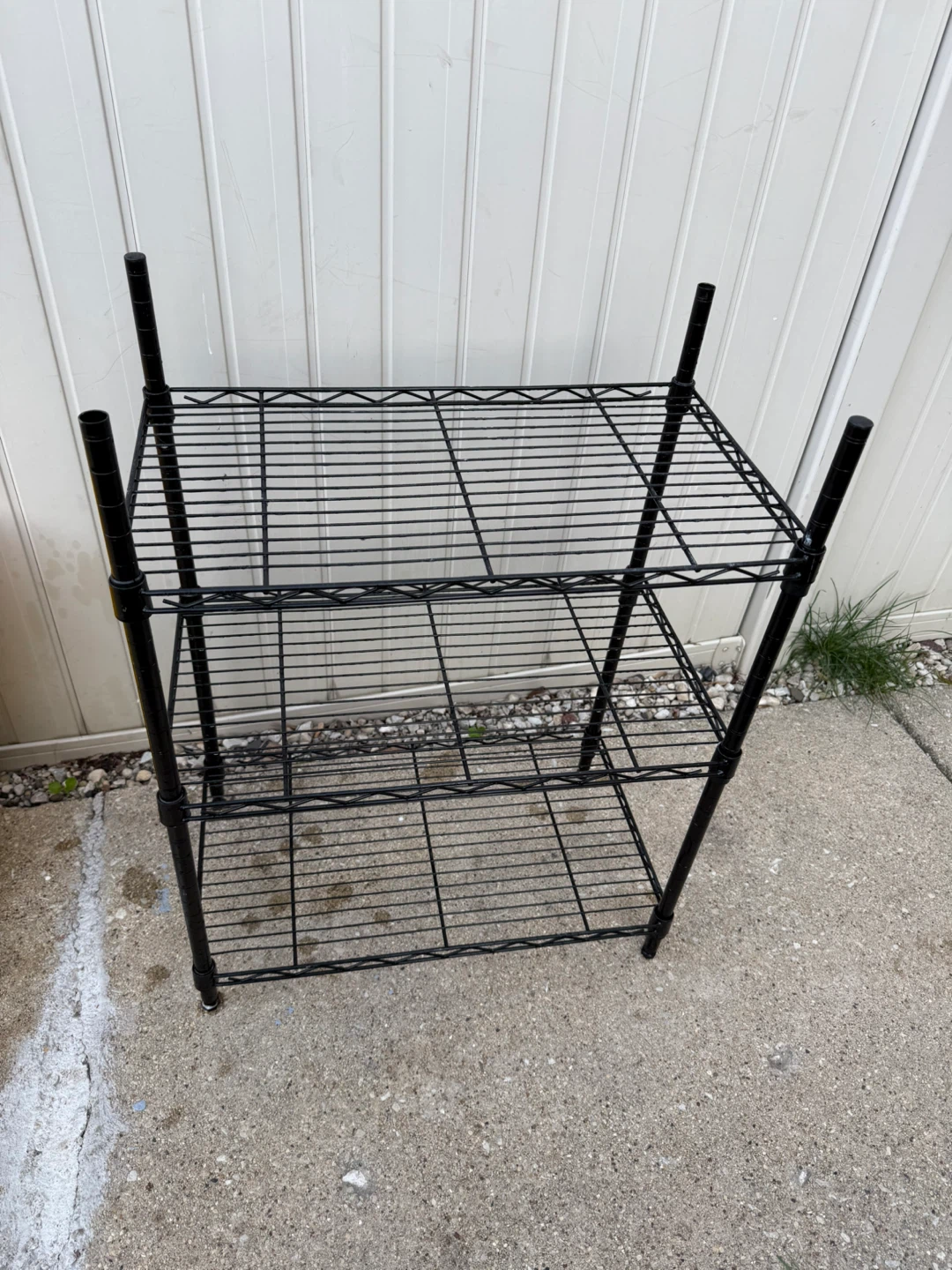 Black 3-Tier Wire Shelving Unit