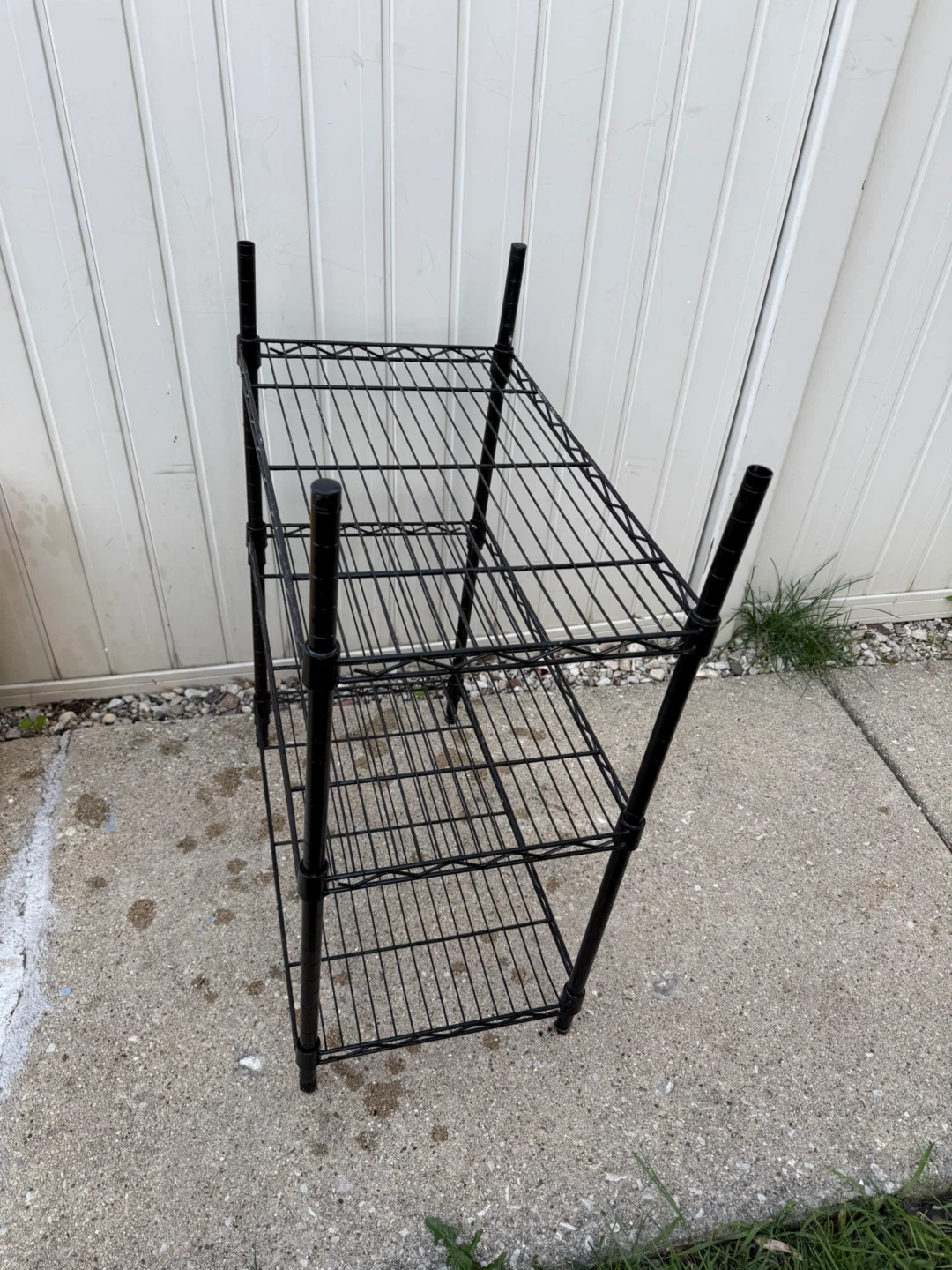 Black 3-Tier Wire Shelving Unit - photo 2
