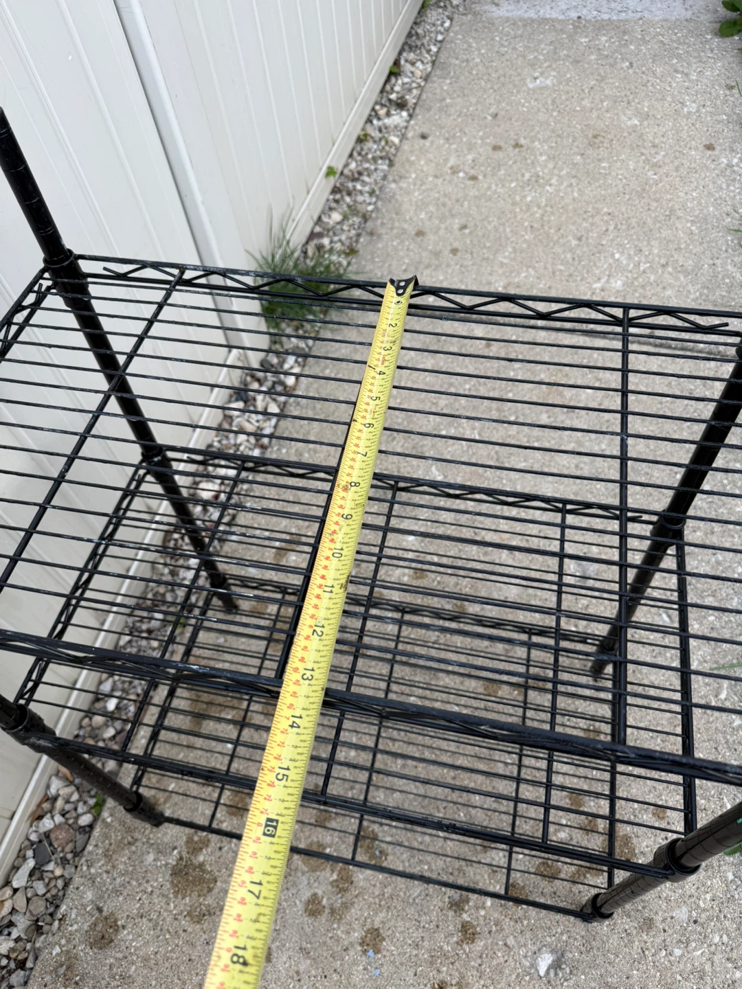 Black 3-Tier Wire Shelving Unit - photo 3