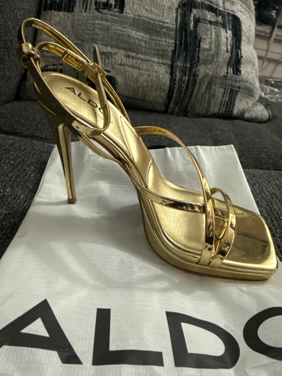 ALDO Gold Strappy Heeled Sandals - photo 2