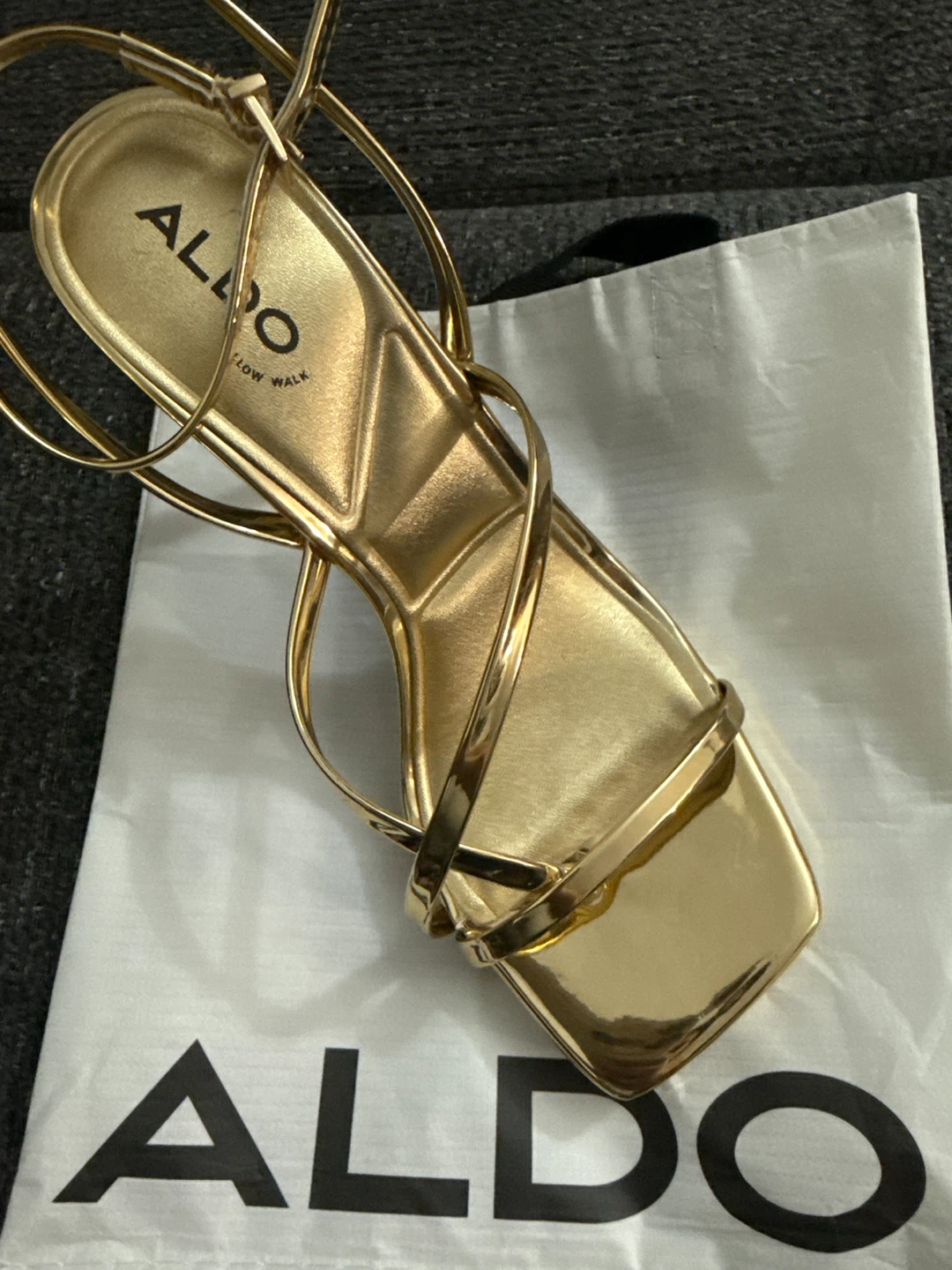 ALDO Gold Strappy Heeled Sandals - photo 3