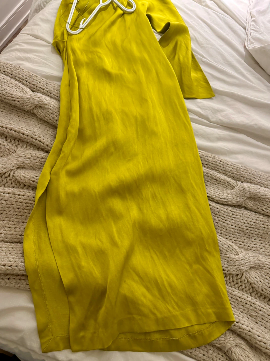 ZARA Lime Green One-Shoulder Maxi Dress - Size M - photo 2