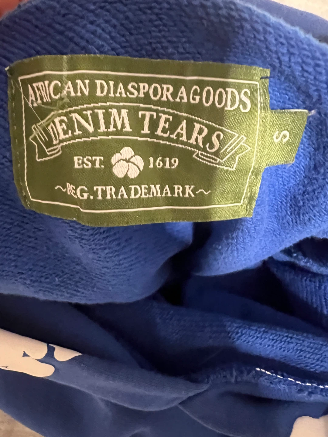 Denim Tears Blue Floral Hoodie - photo 4