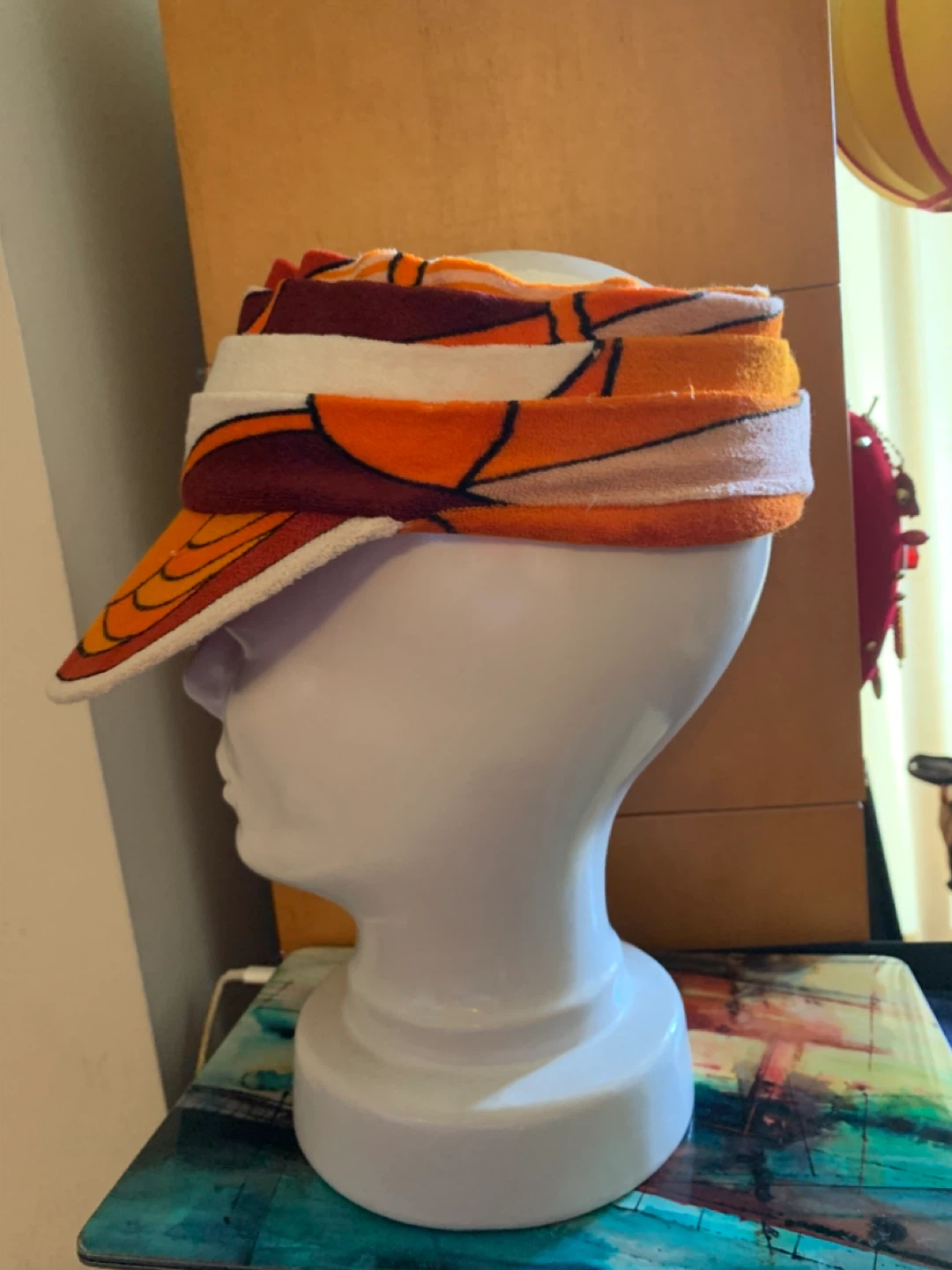 Hermes silk and cotton Visor with Retro Pattern - photo 3