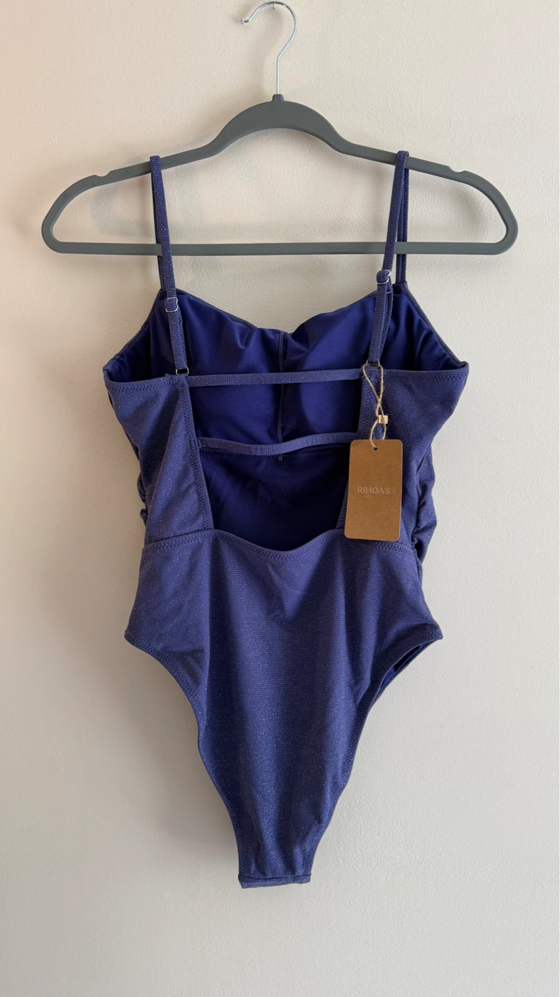 RIHOAS Shimmery Purple One Piece Swimsuit - Size M - photo 3