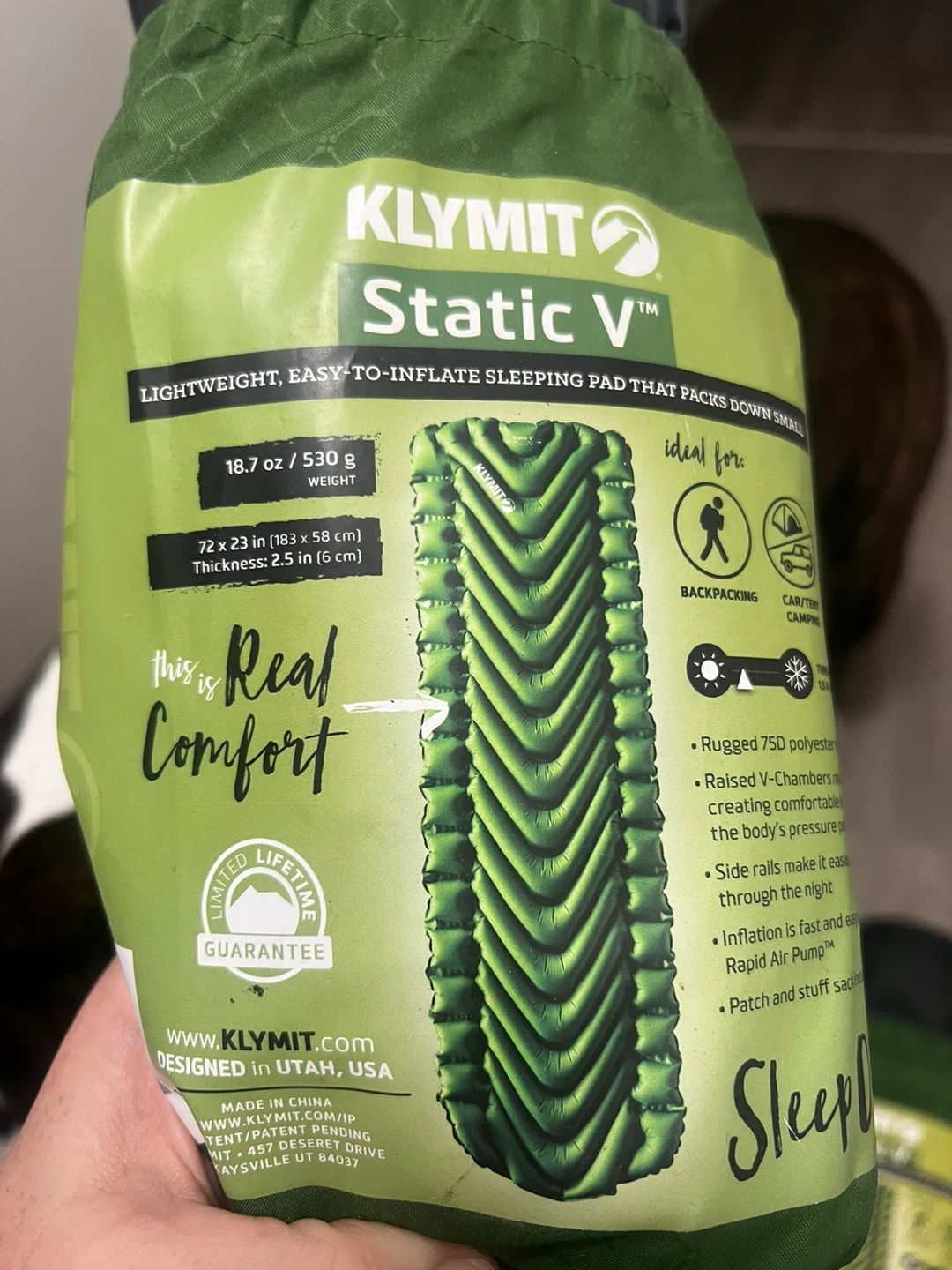 Klymit - 2 - Static V Inflatable Sleeping Pad - photo 3