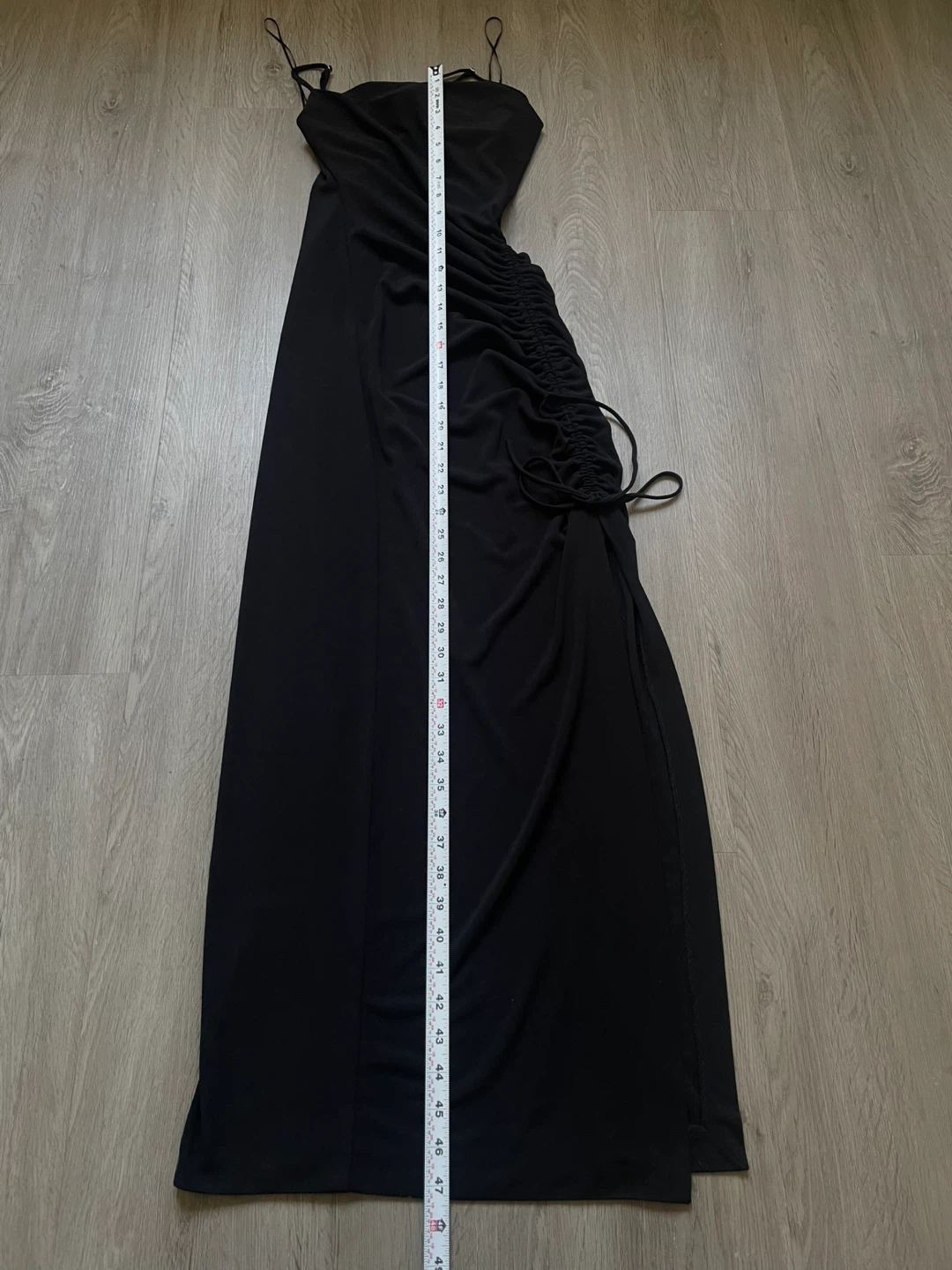 Zara Black Ruched Maxi Dress - Size XS - photo 4