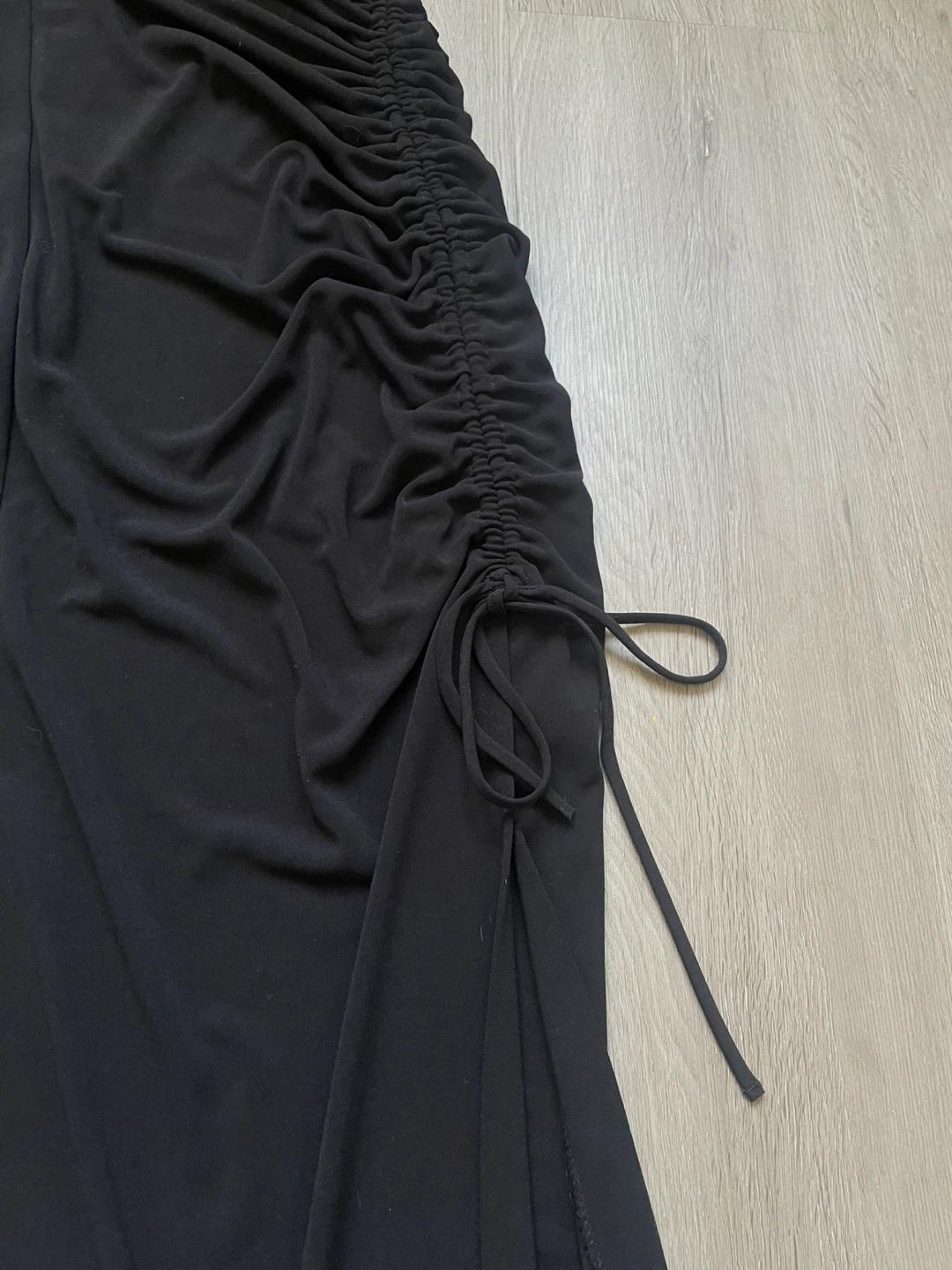Zara Black Ruched Maxi Dress - Size XS - photo 5