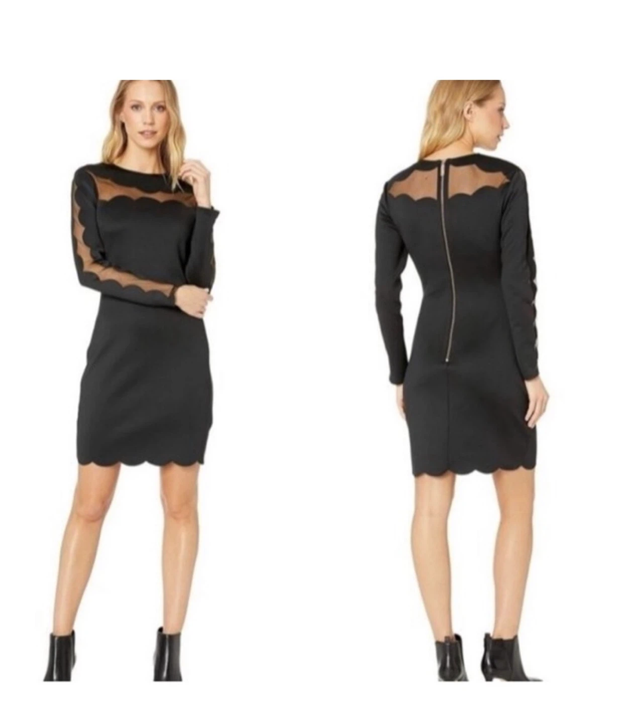 BNWT TED BAKER London SERENTY SCALLOPED Joyous BODYCON DRESS