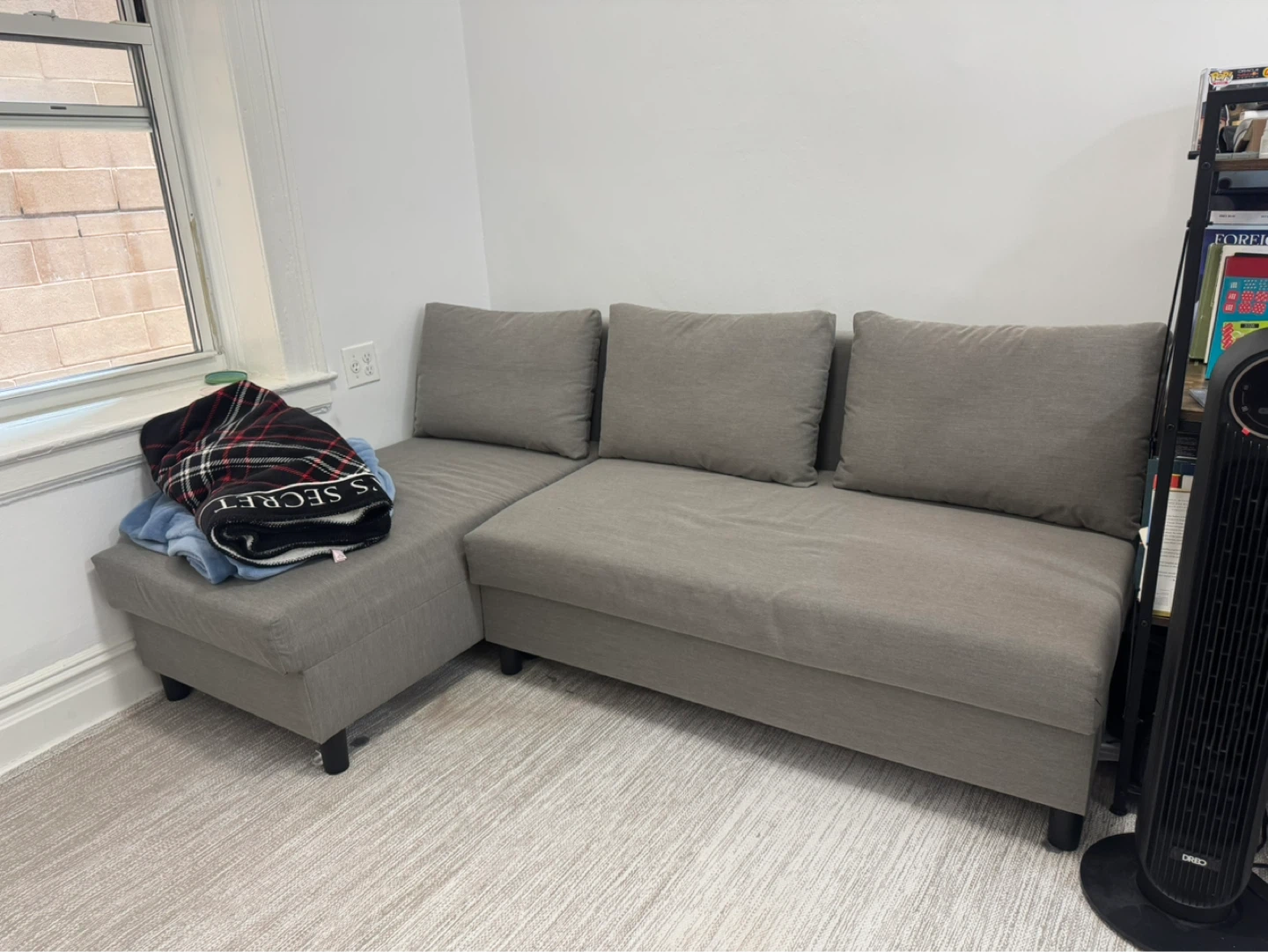 Gray Sectional Sofa with Ottoman - photo 2