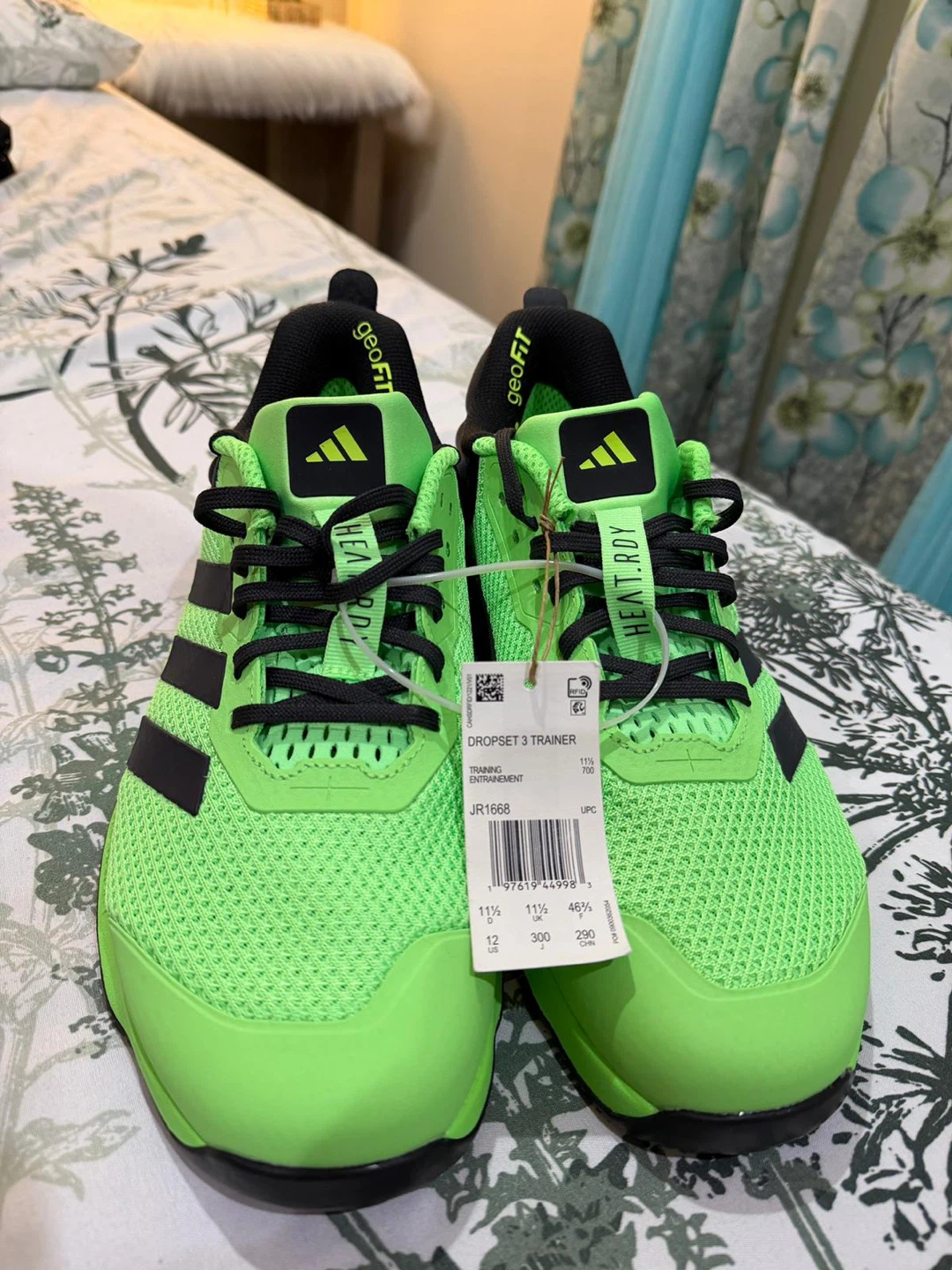 Adidas Dropset 3 Trainer Shoes - Neon Green - Size 11.5 - photo 2