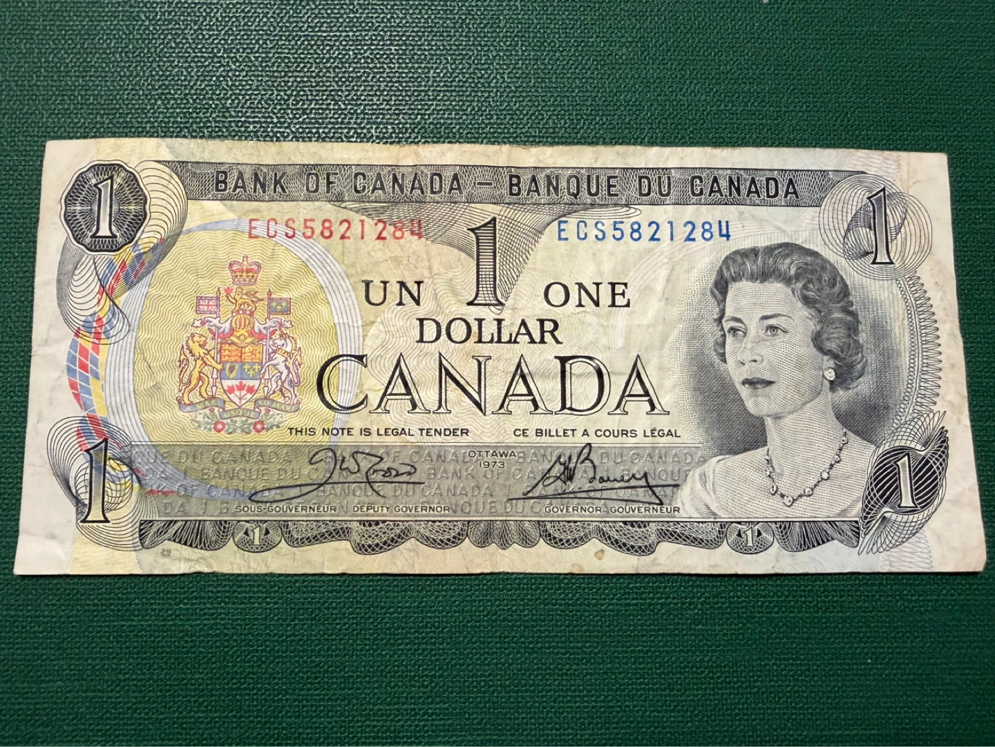 1973 Canada One Dollar Bill