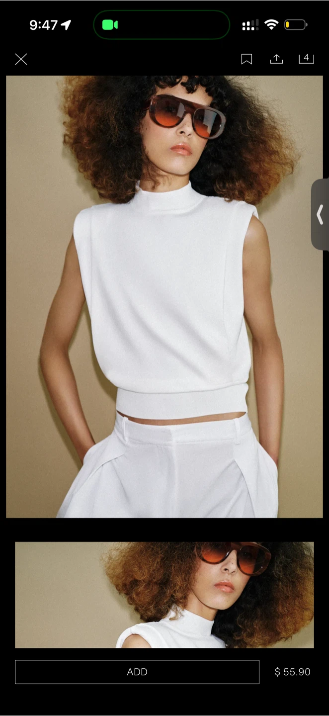 Zara White open back top - photo 2