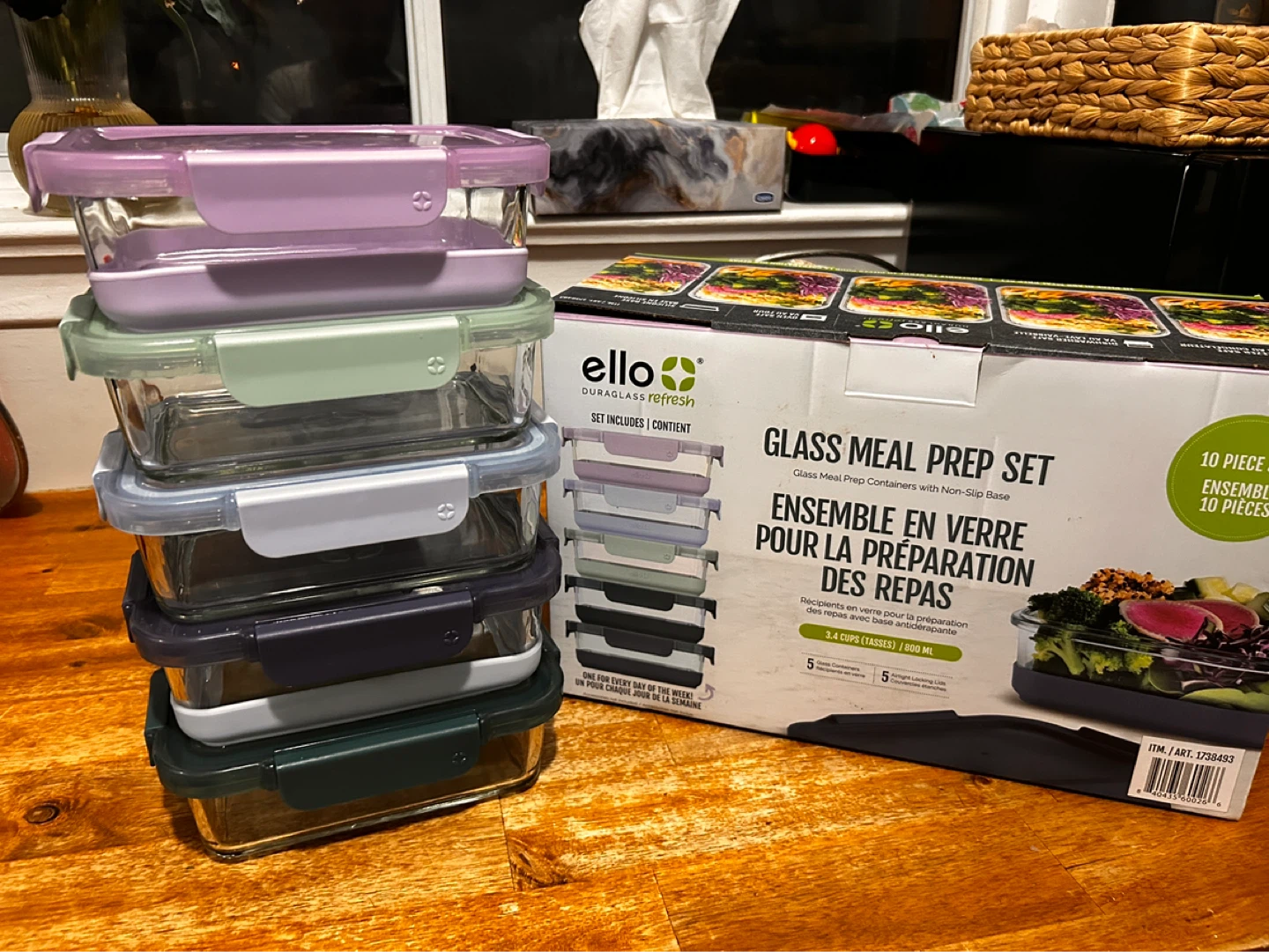 Ello 5 Piece Glass Meal Prep Containers - photo 2