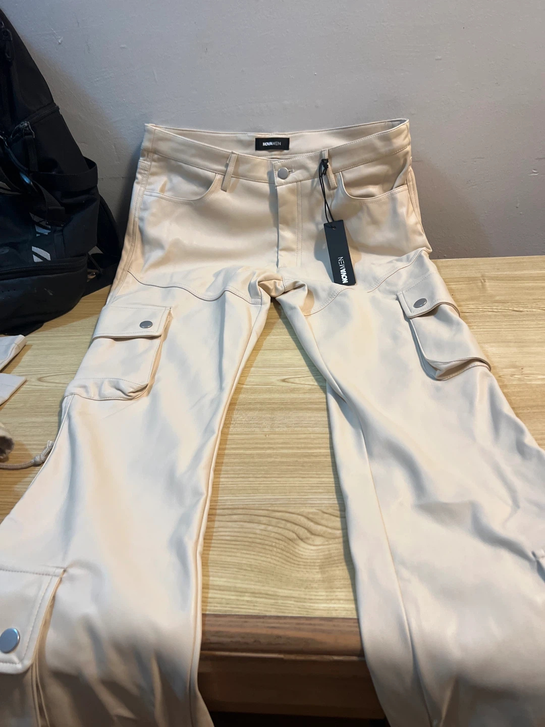 NOVA MEN Faux Leather Cargo Pants - photo 2