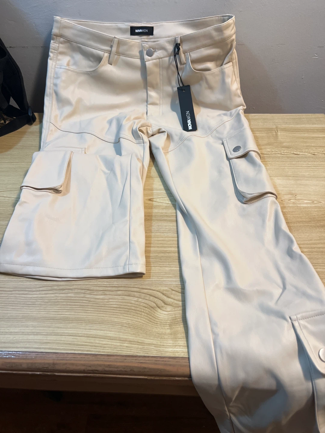 NOVA MEN Faux Leather Cargo Pants - photo 3