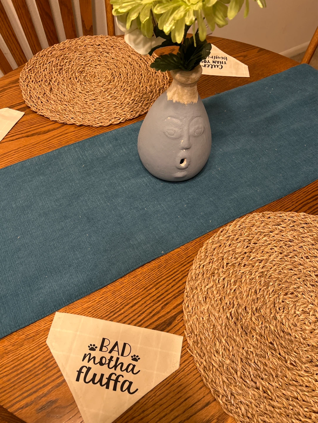 Round Oak Dining Table with 4 Chairs - photo 3