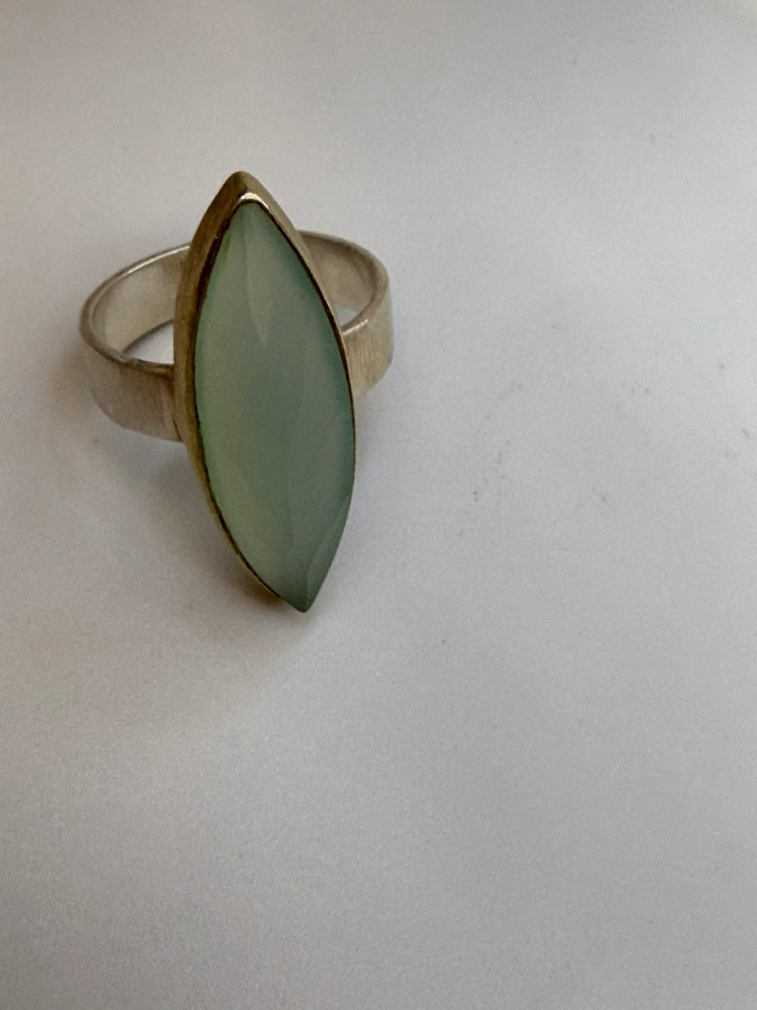 Marquise Cut Blue Stone Ring - photo 3