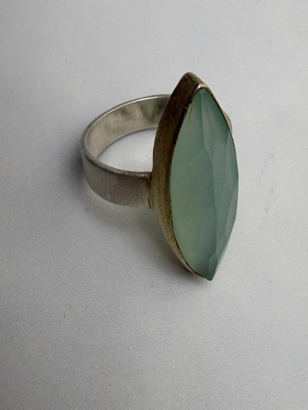 Marquise Cut Blue Stone Ring