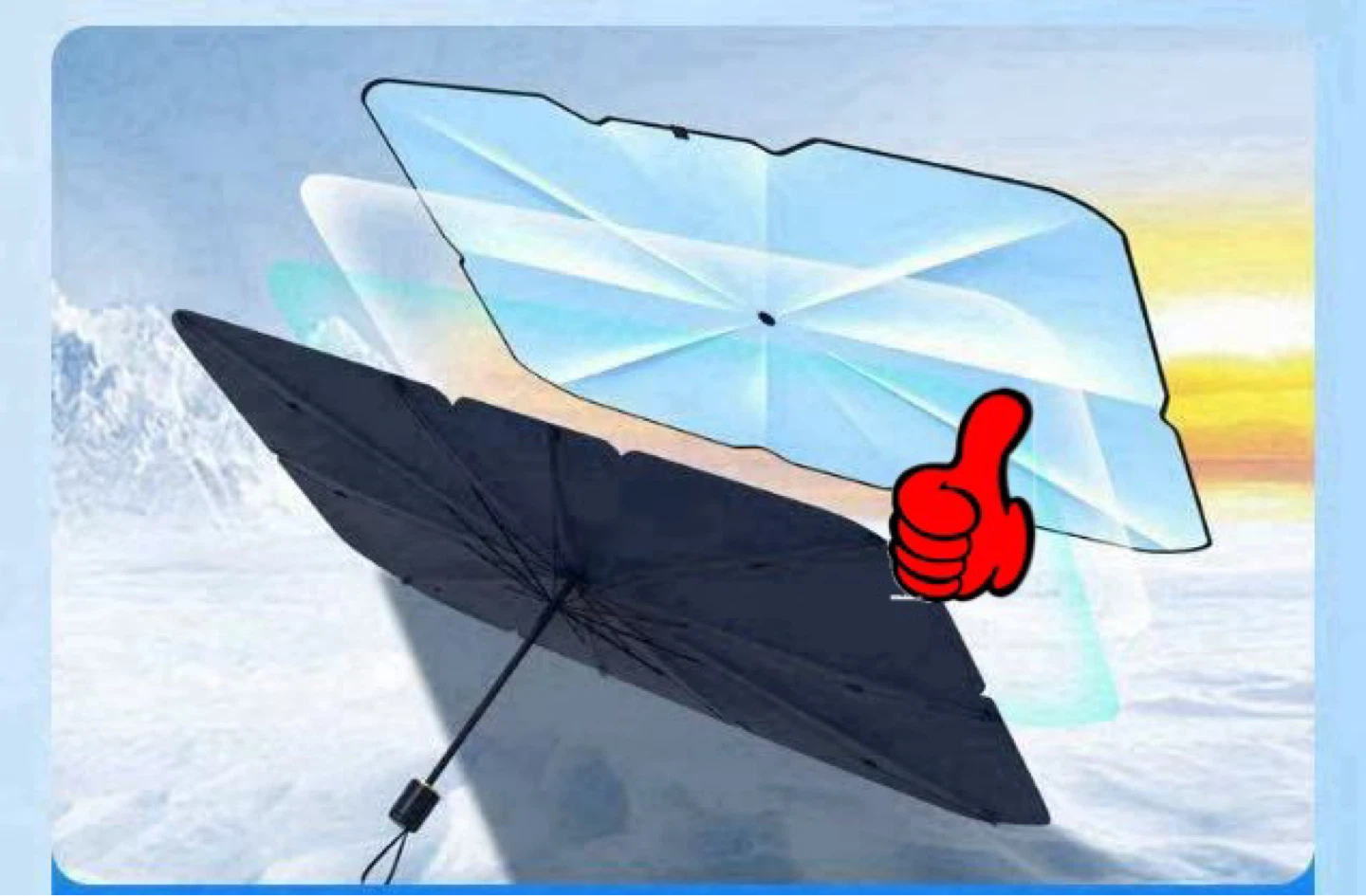Car Windshield Sun Shade Umbrella + 4 Side Sunshades