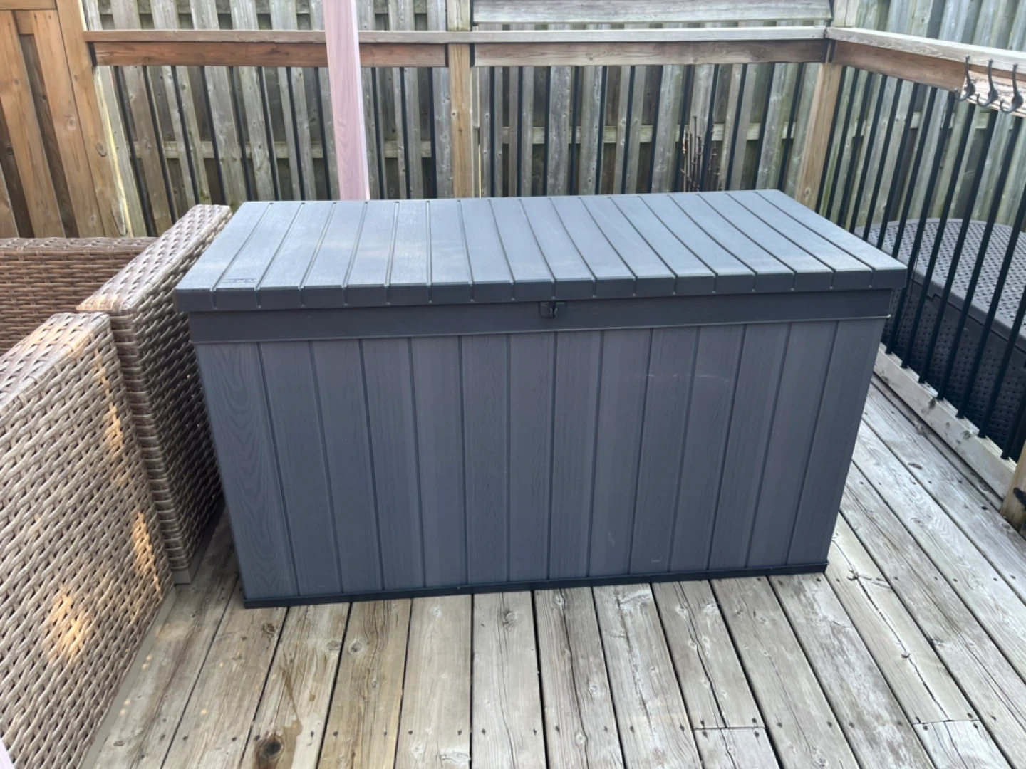 Deck Box Storage Container - Grey
