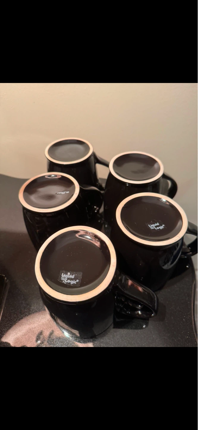 Set of 5 Black Liquid Logic Coffee Mugs - photo 4