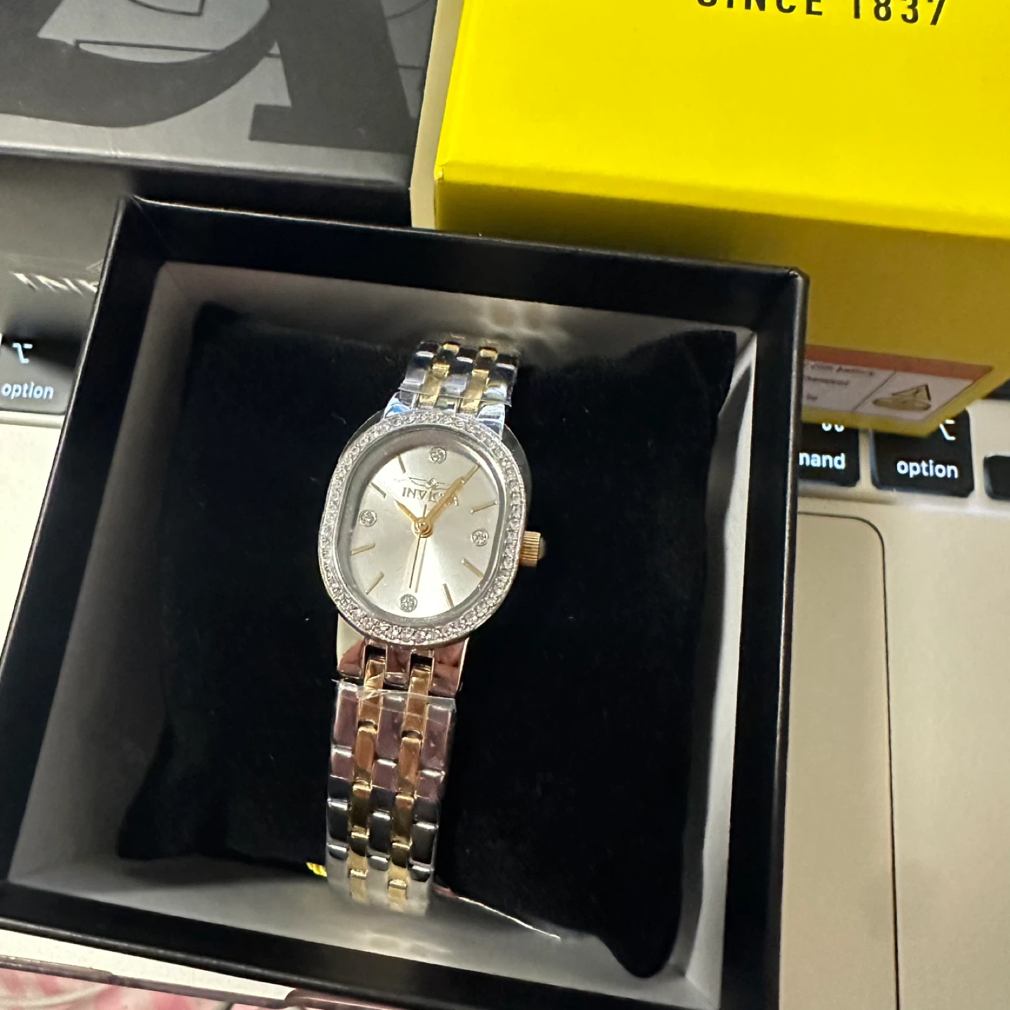 Invicta Angel 20mm White Dial Two-tone Stainless Steel Quartz - photo 3