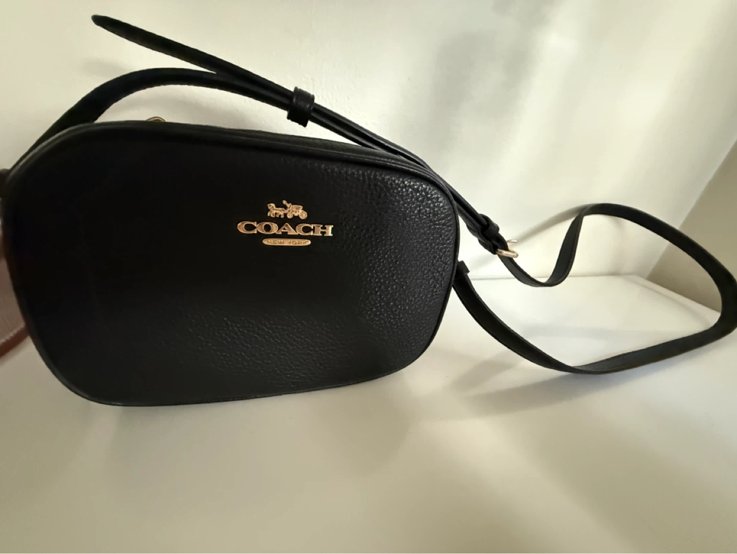 Coach Black Pebbled Leather Crossbody Bag