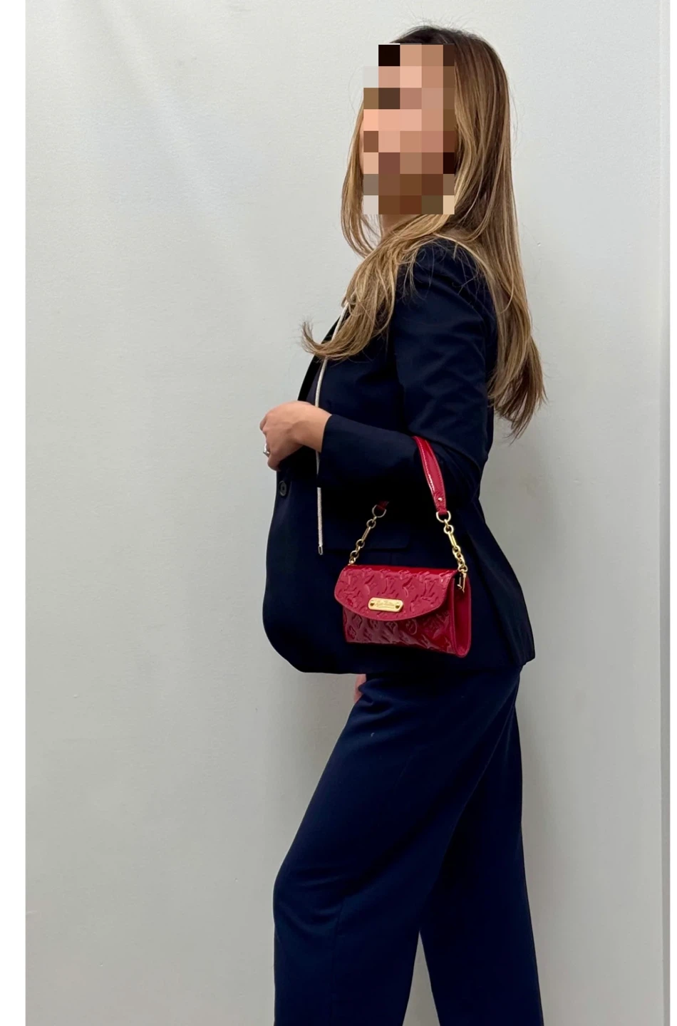 Sunset Boulevard clutch glossy red
