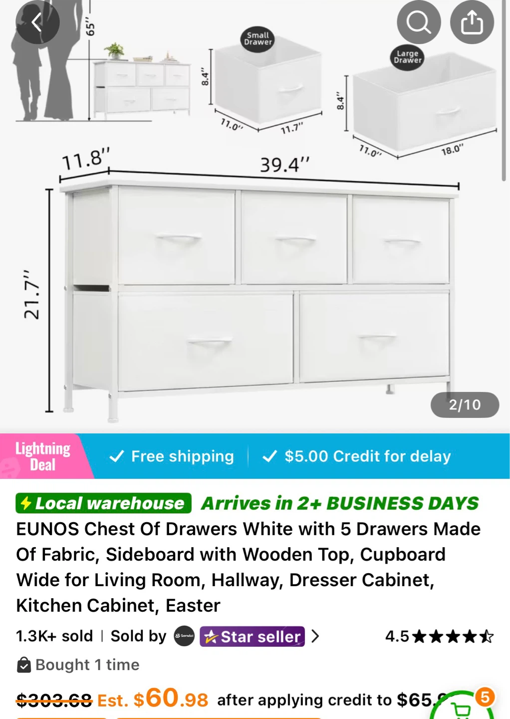 dresser cabinet/tv console - photo 3