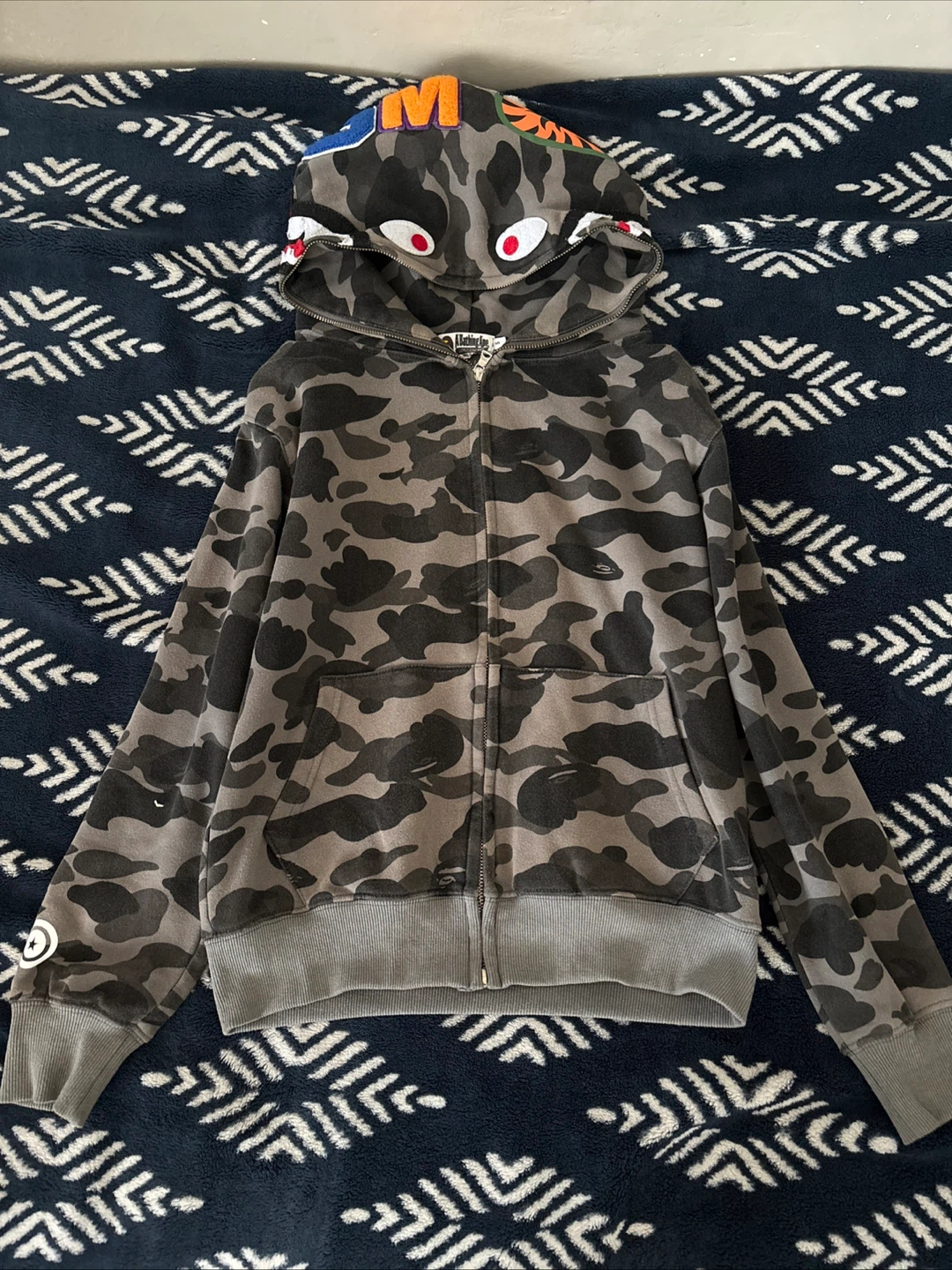 A Bathing Ape Camo Full Zip Hoodie