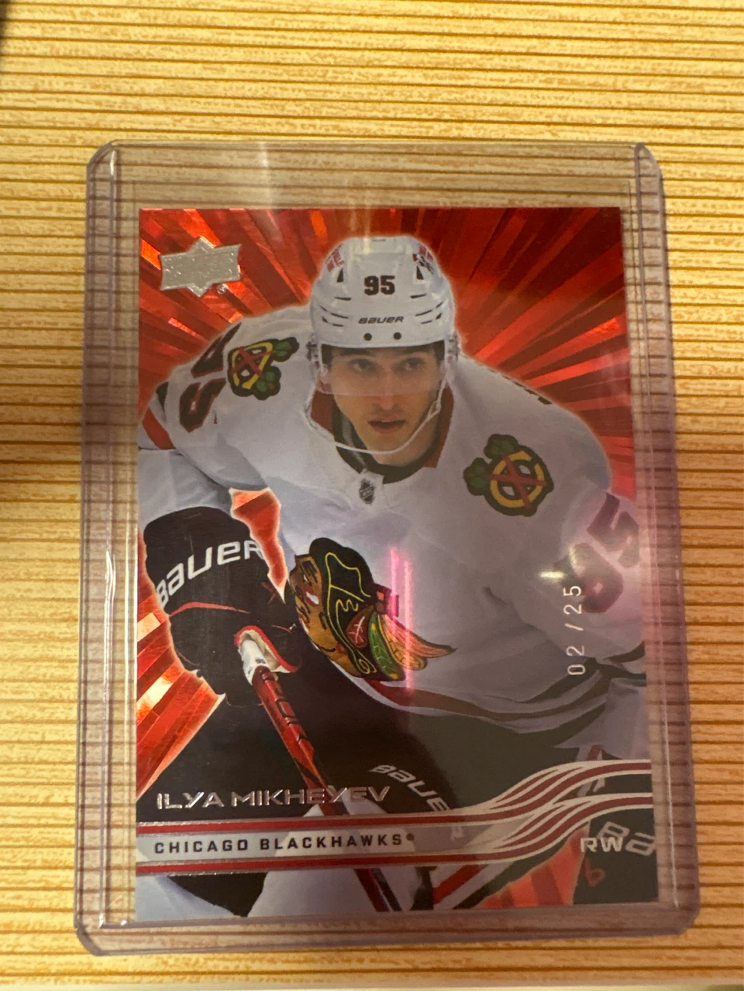 2025-26 Upper Deck Ilya Mikheyev Outburst Red Hockey Card 02/25